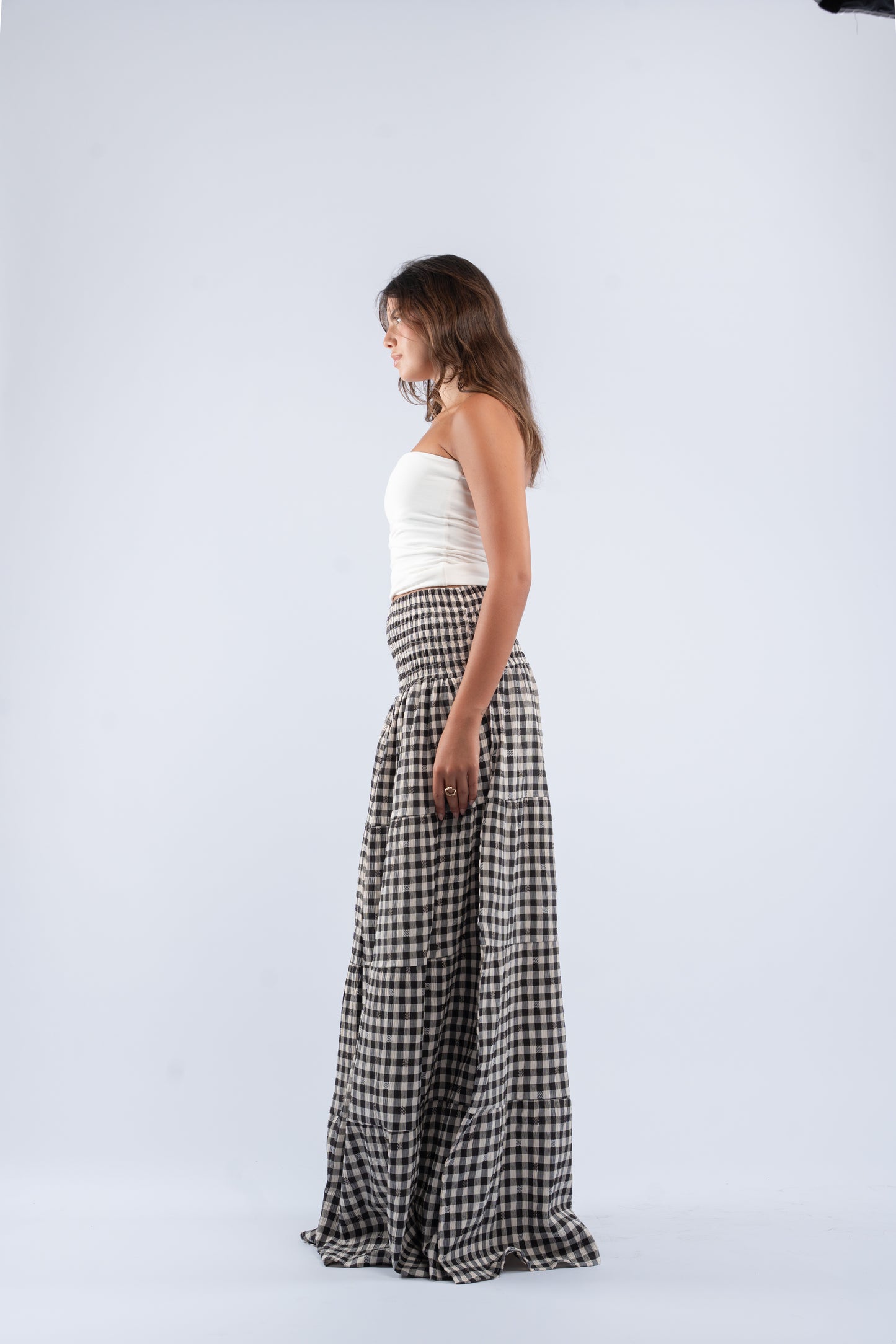 Gingham convertible skirt