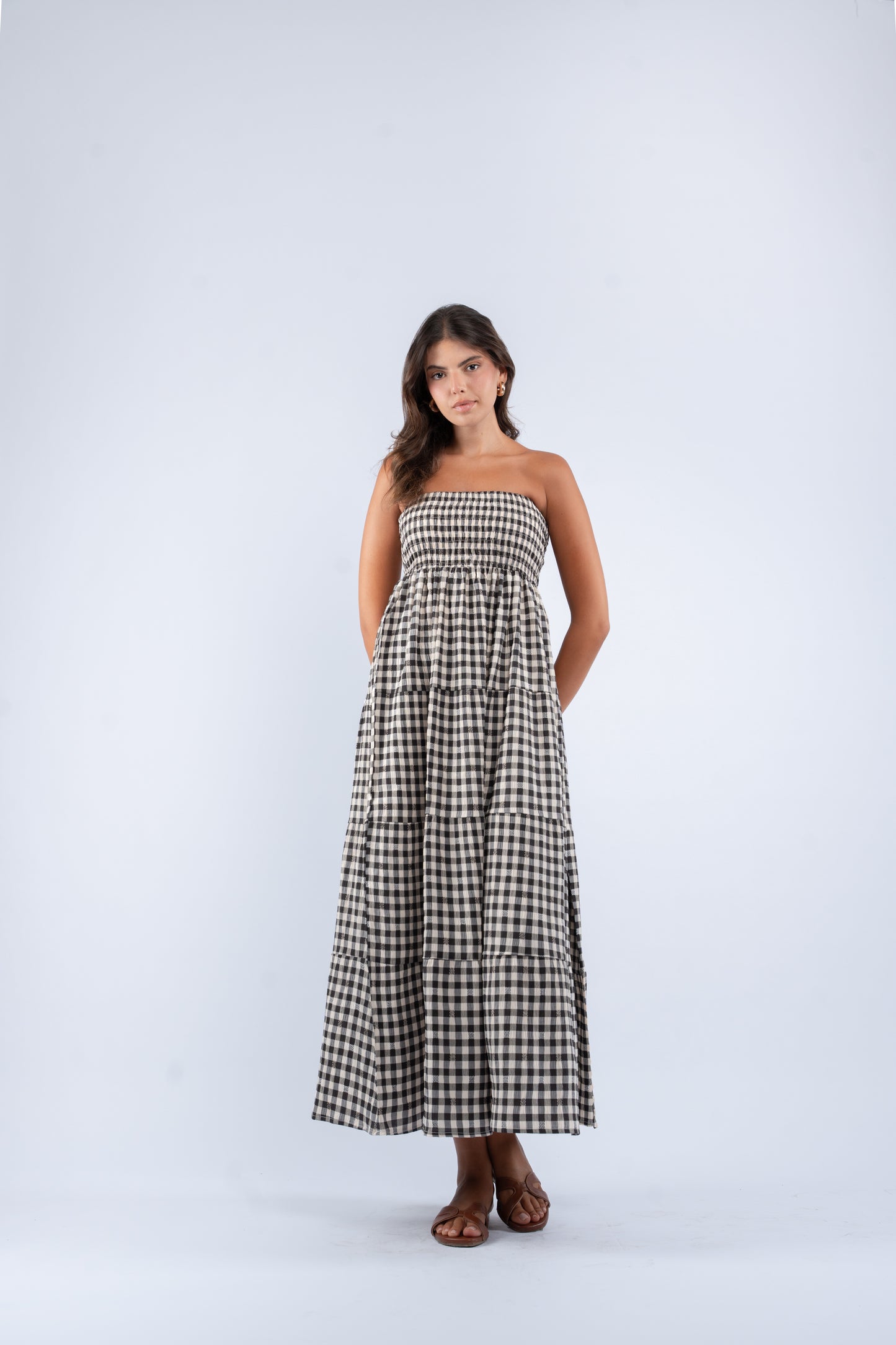 Gingham convertible skirt
