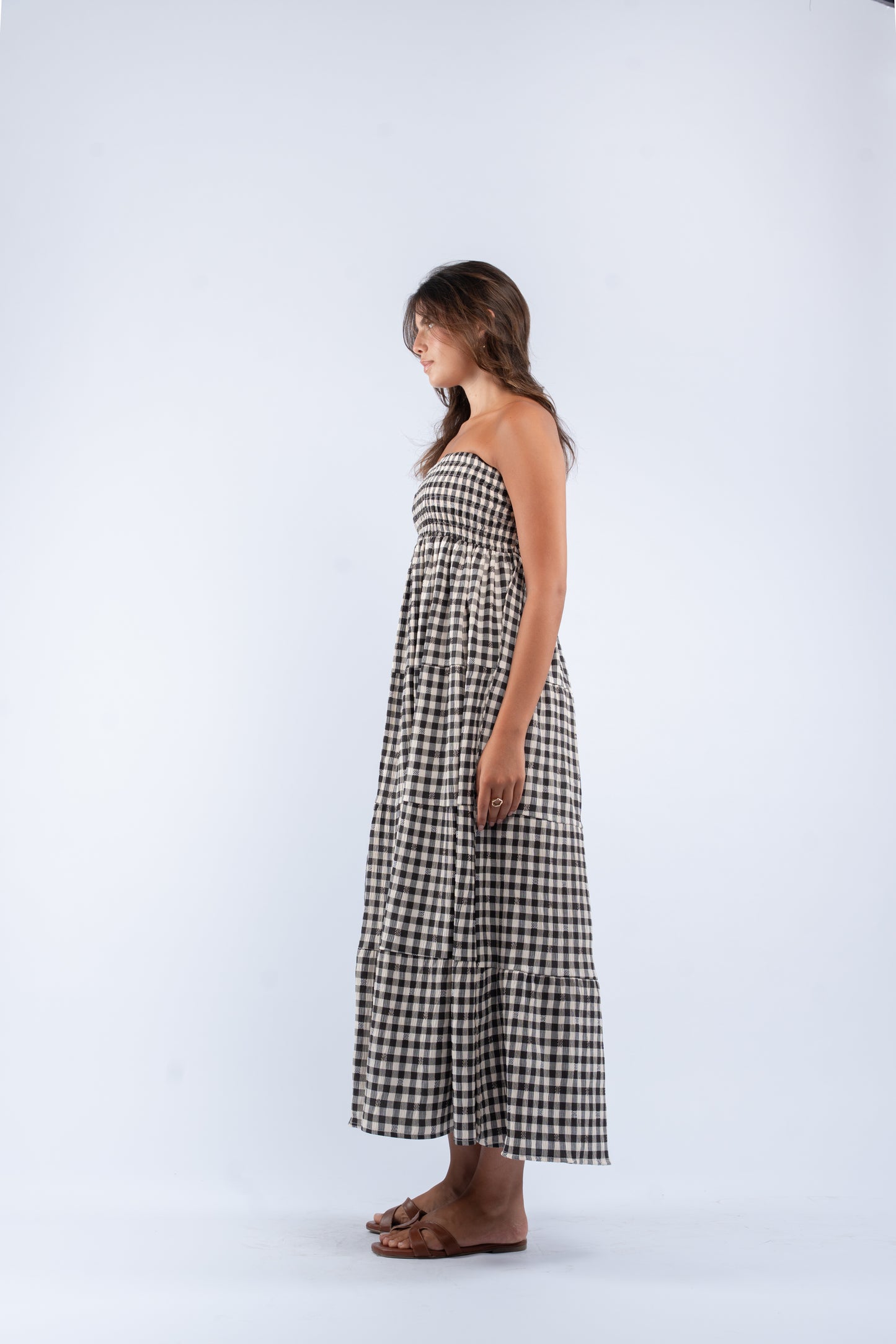 Gingham convertible skirt