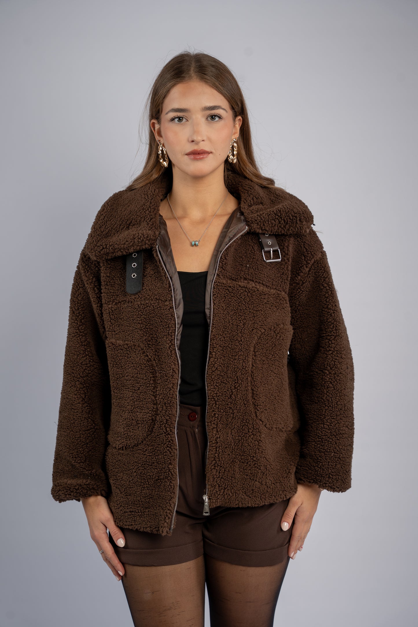 Classic shearling-style jacket