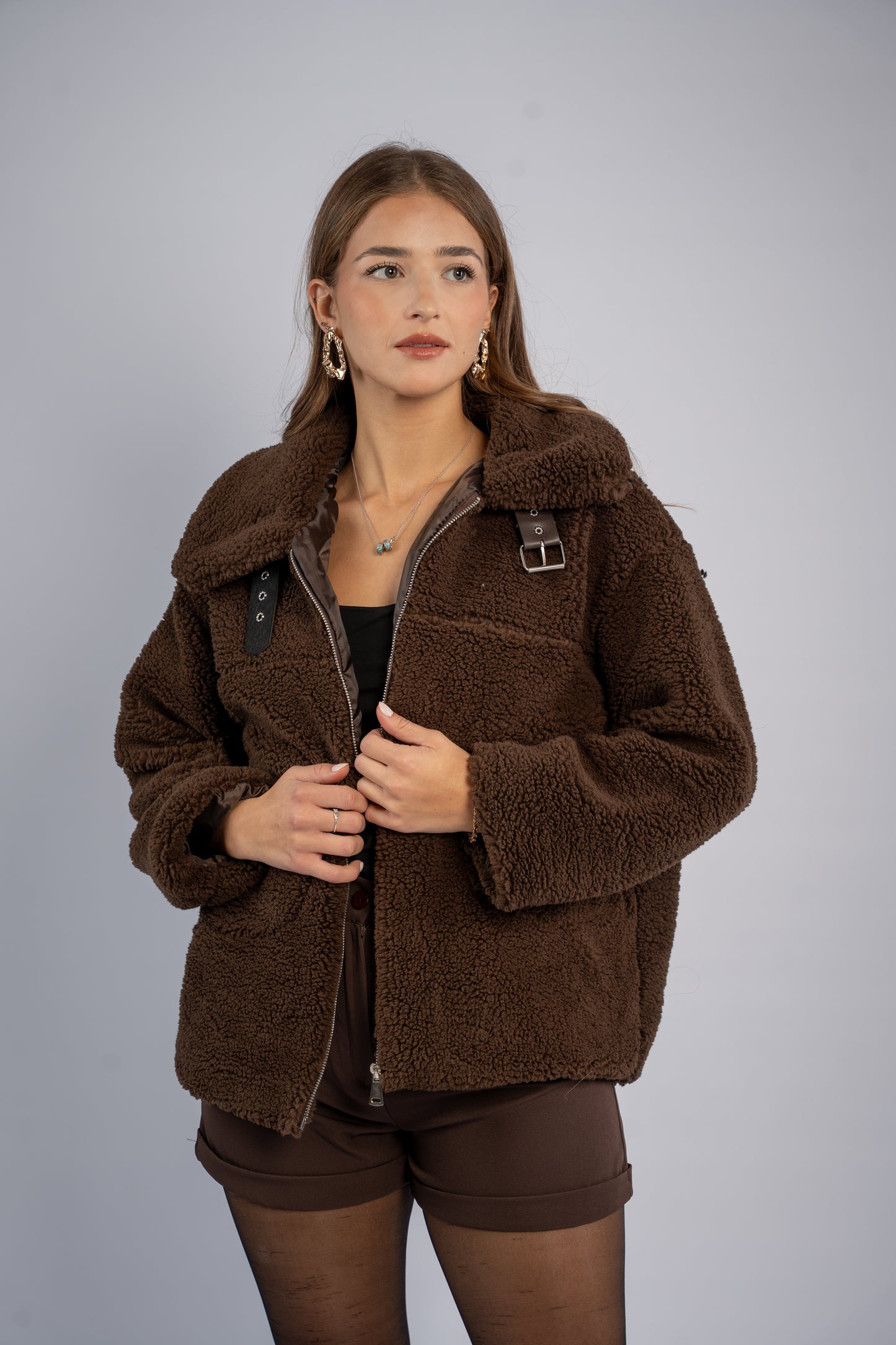 Classic shearling-style jacket