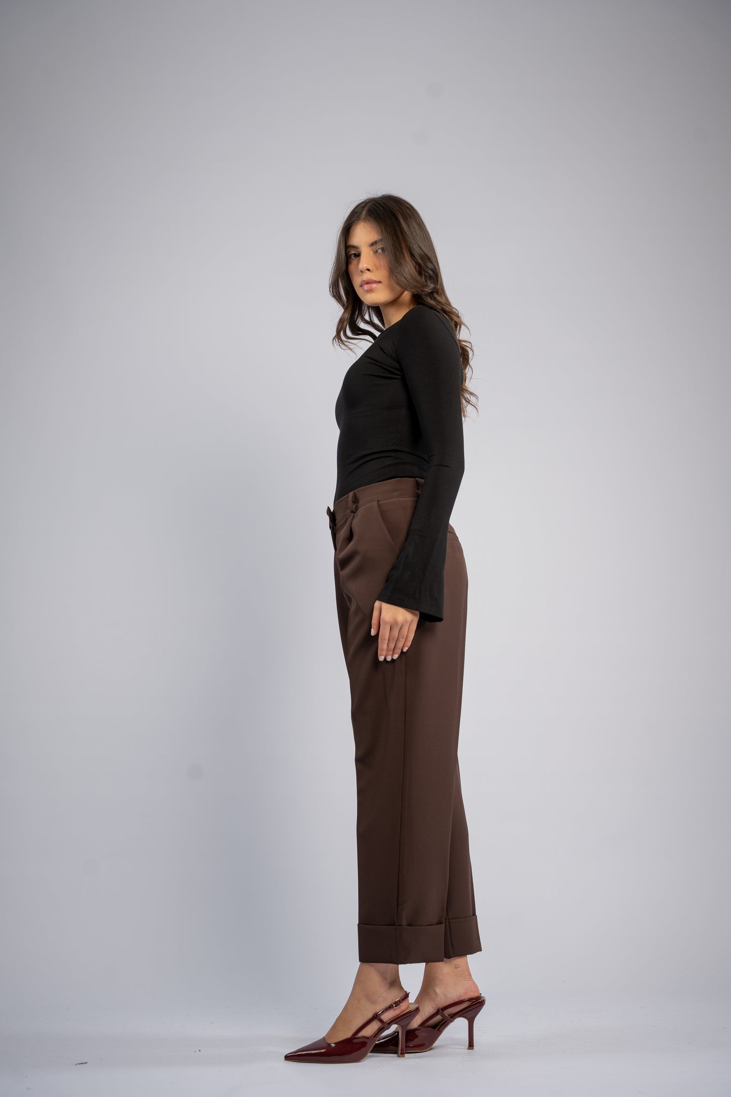 Straight leg trousers