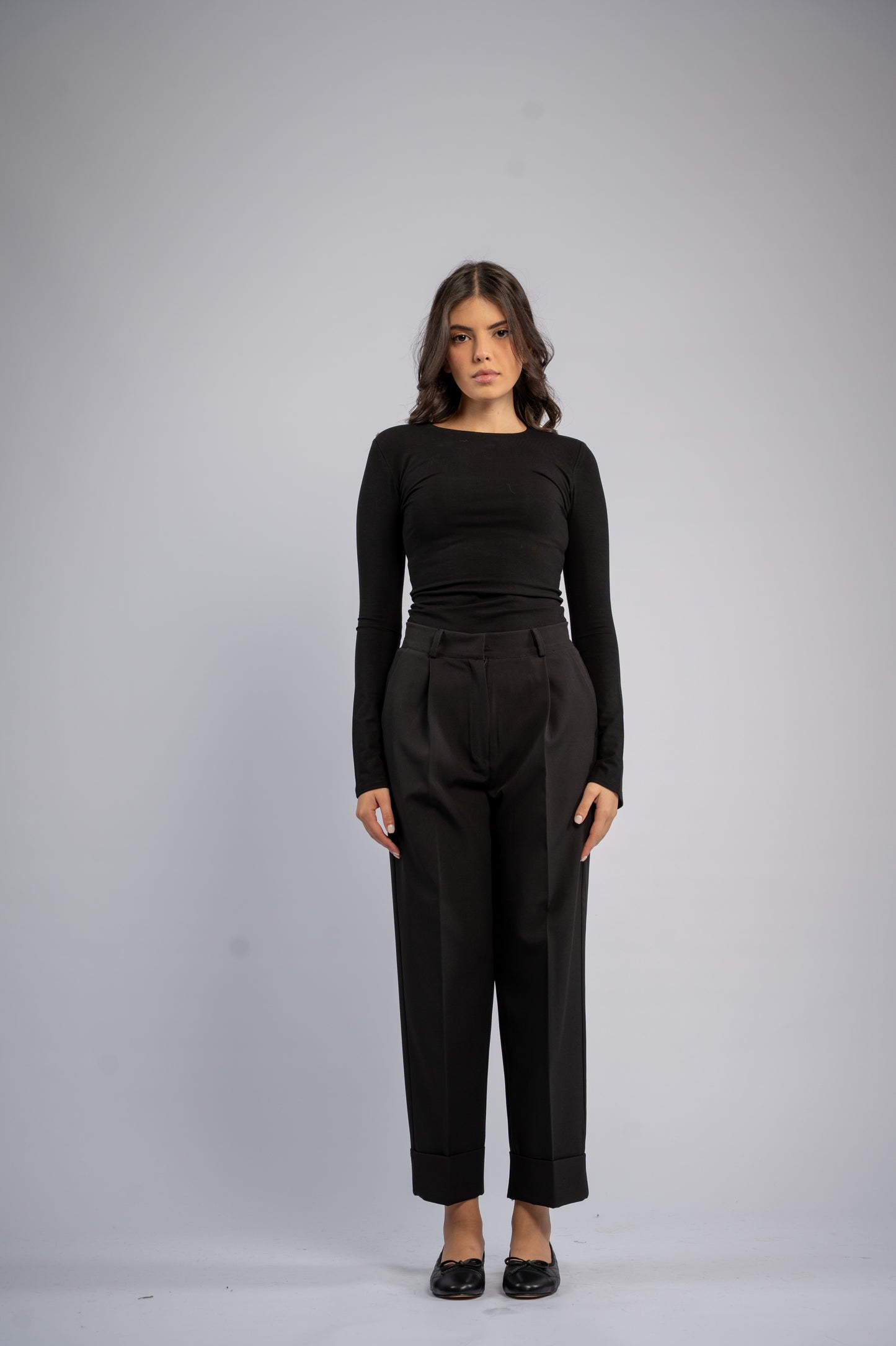 Straight leg trousers