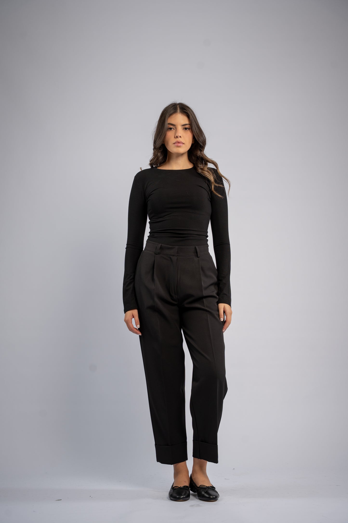 Straight leg trousers