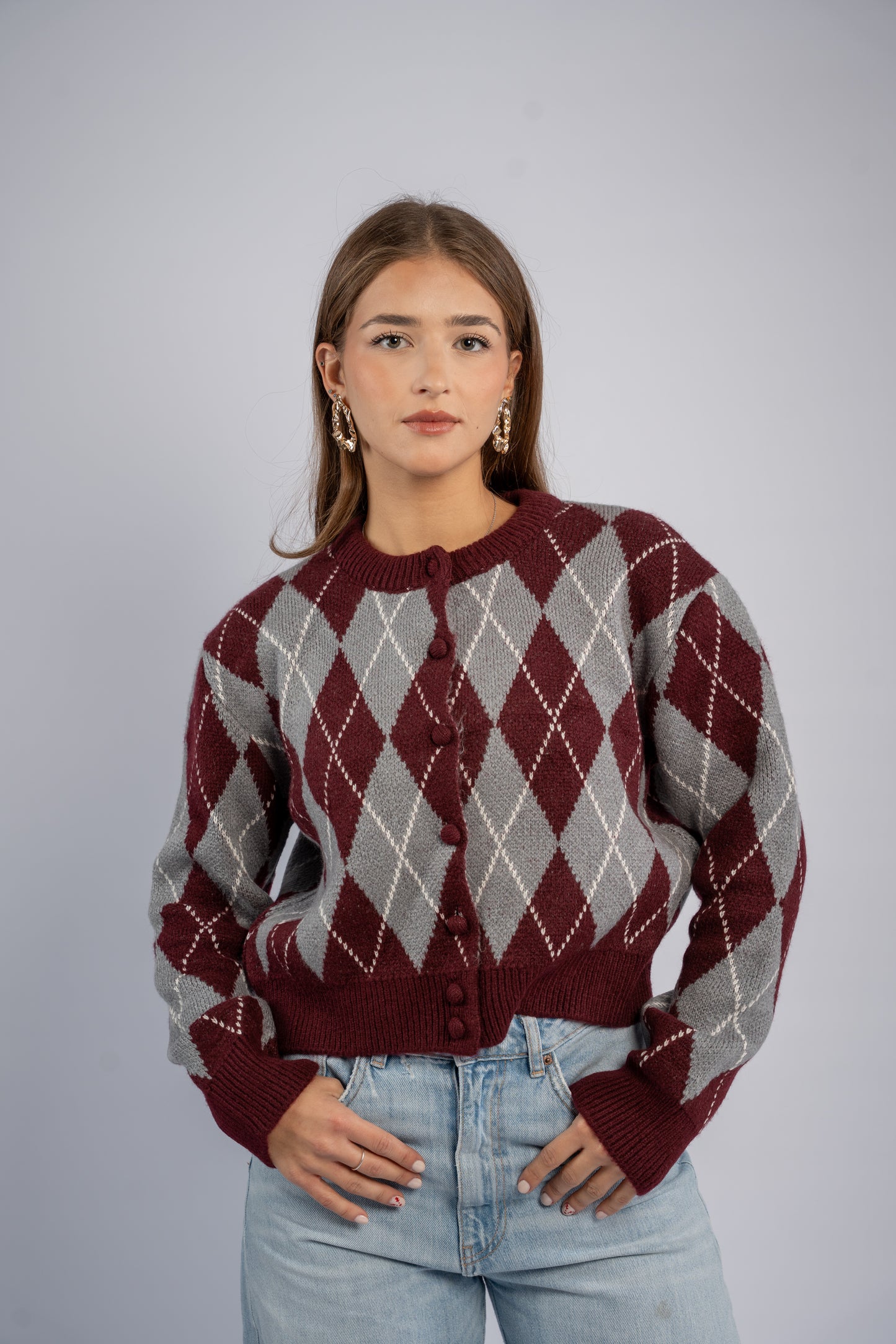 Argyle cardigan