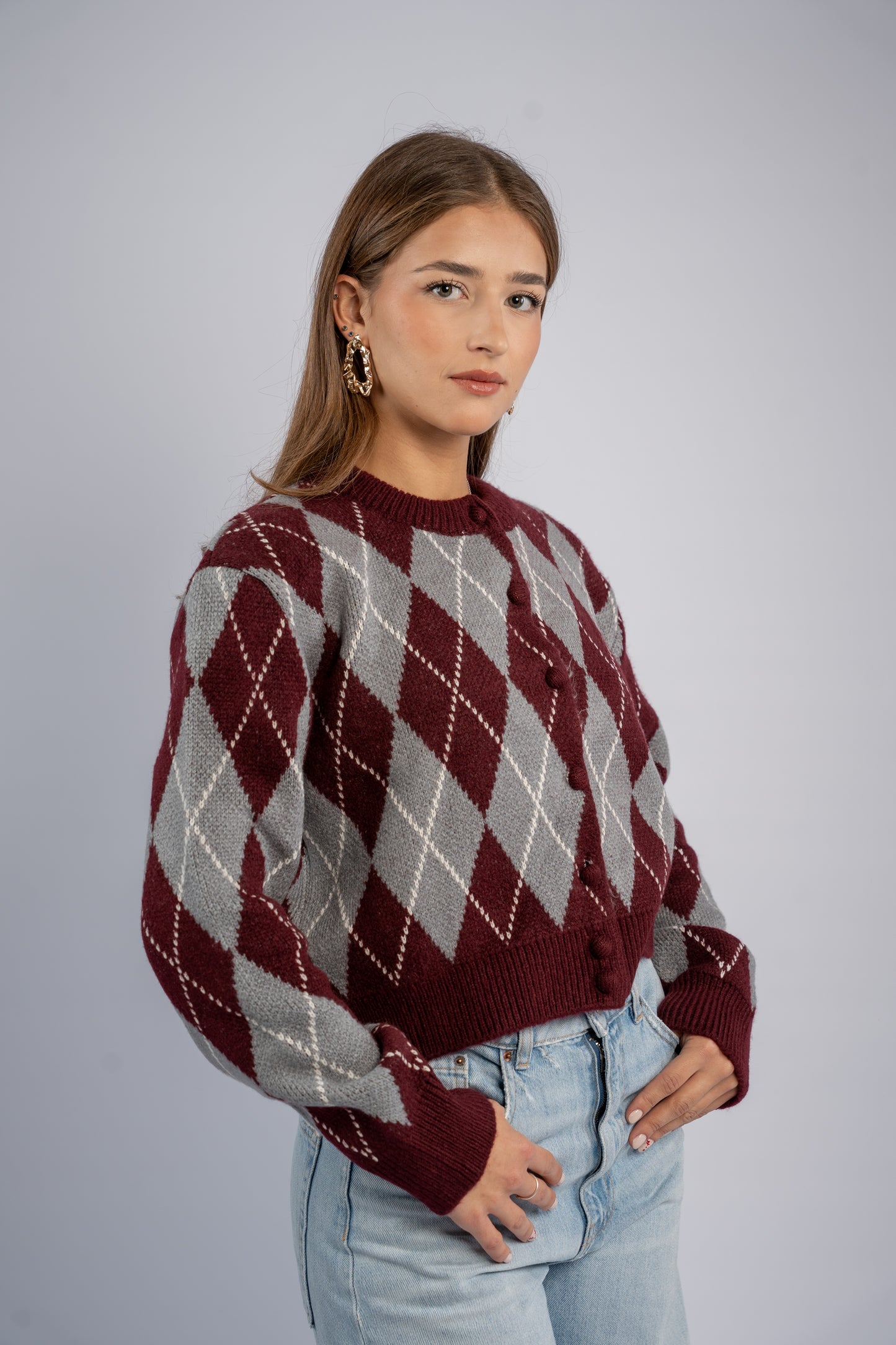 Argyle cardigan