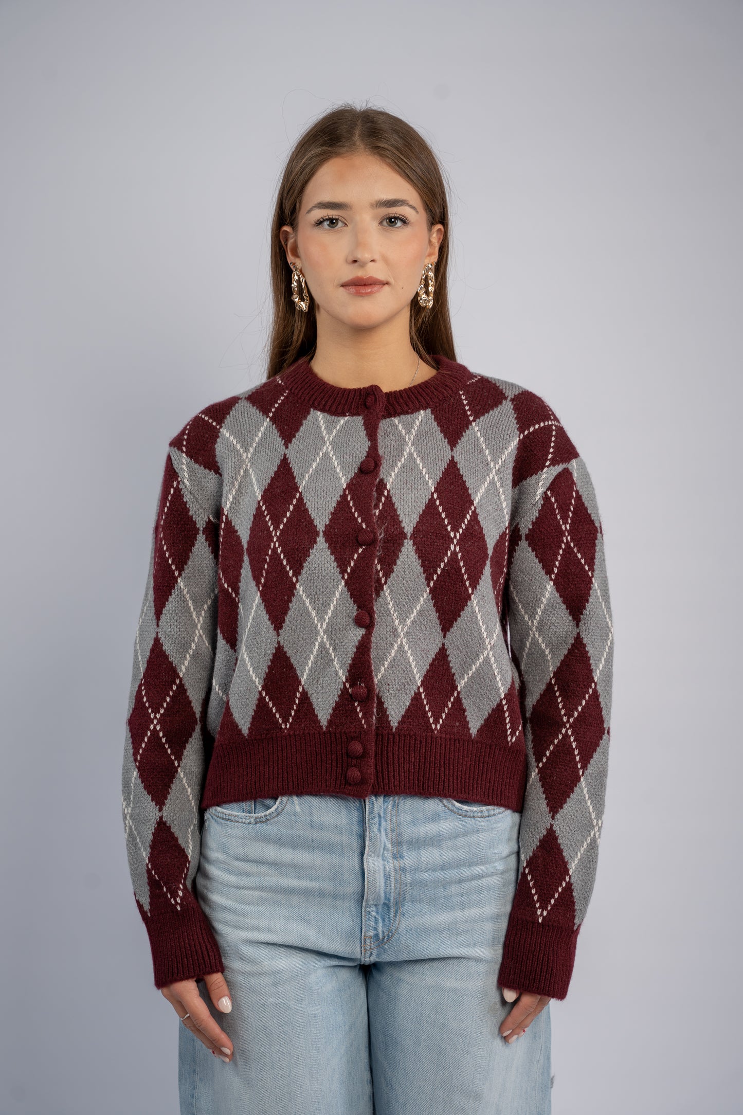 Argyle cardigan