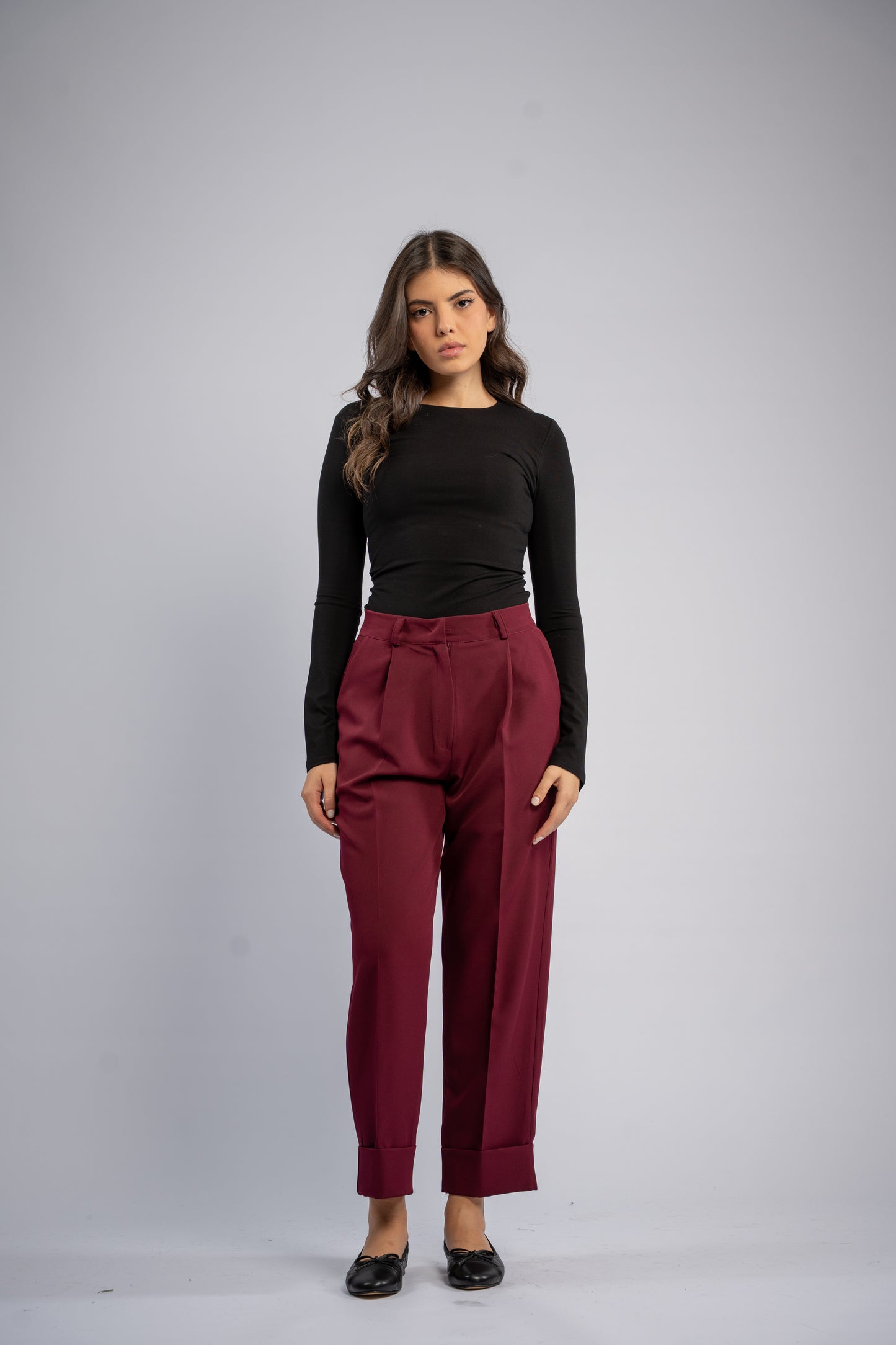 Straight leg trousers