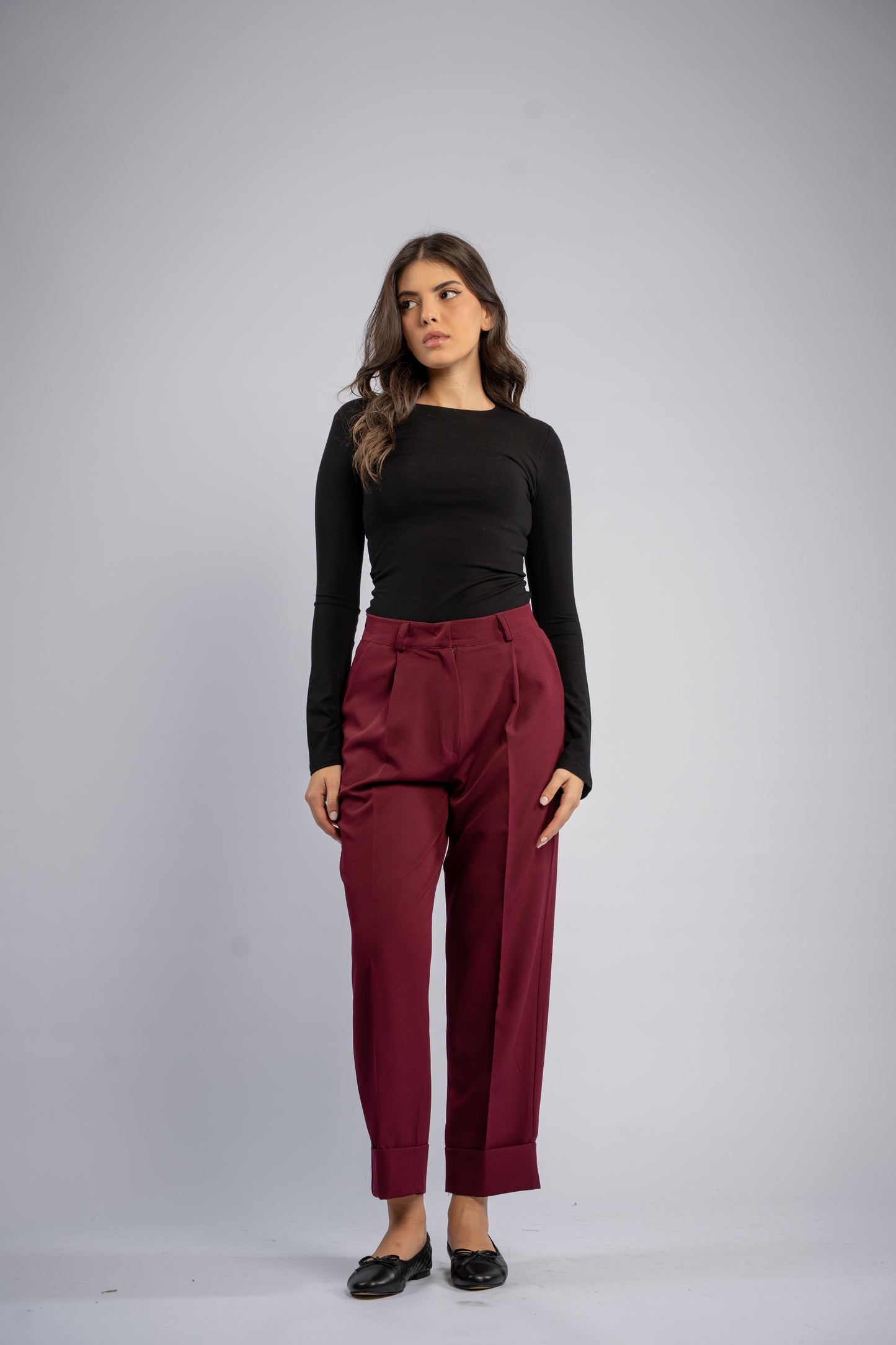 Straight leg trousers