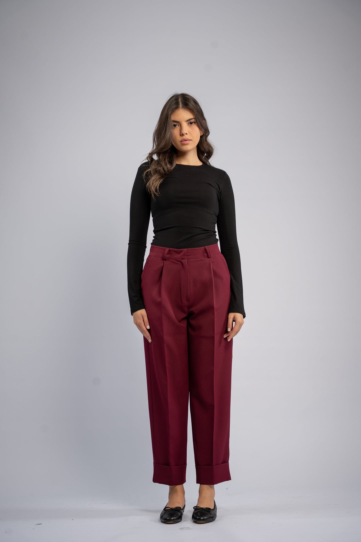 Straight leg trousers
