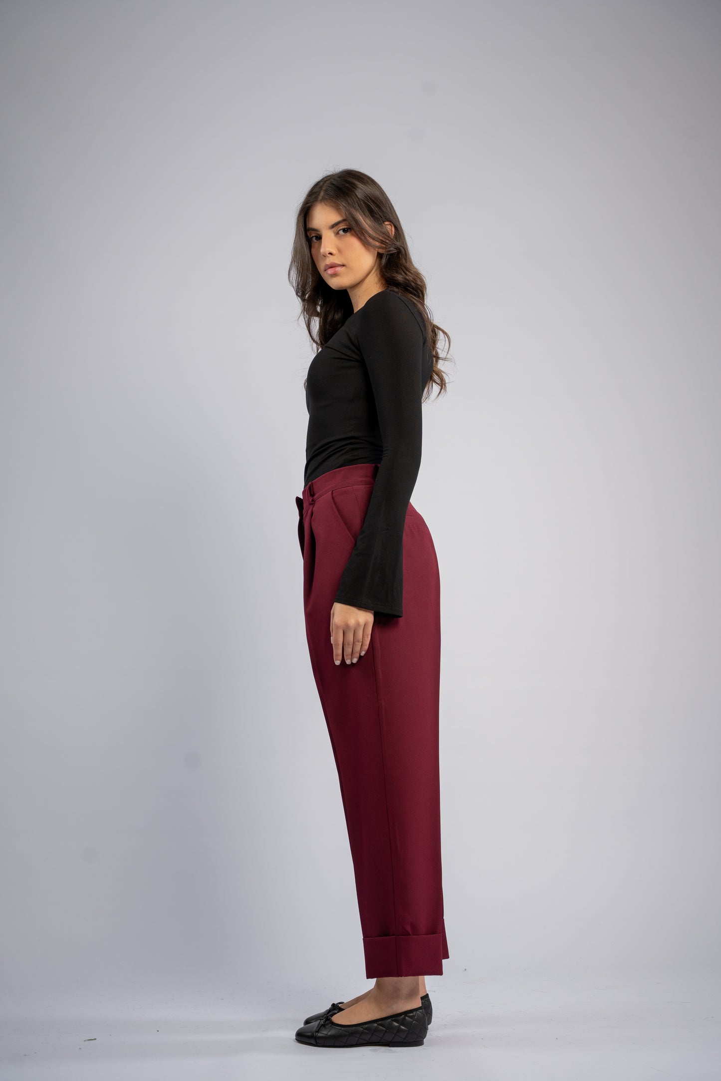 Straight leg trousers