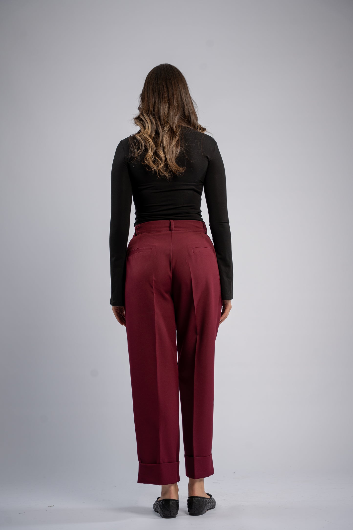 Straight leg trousers