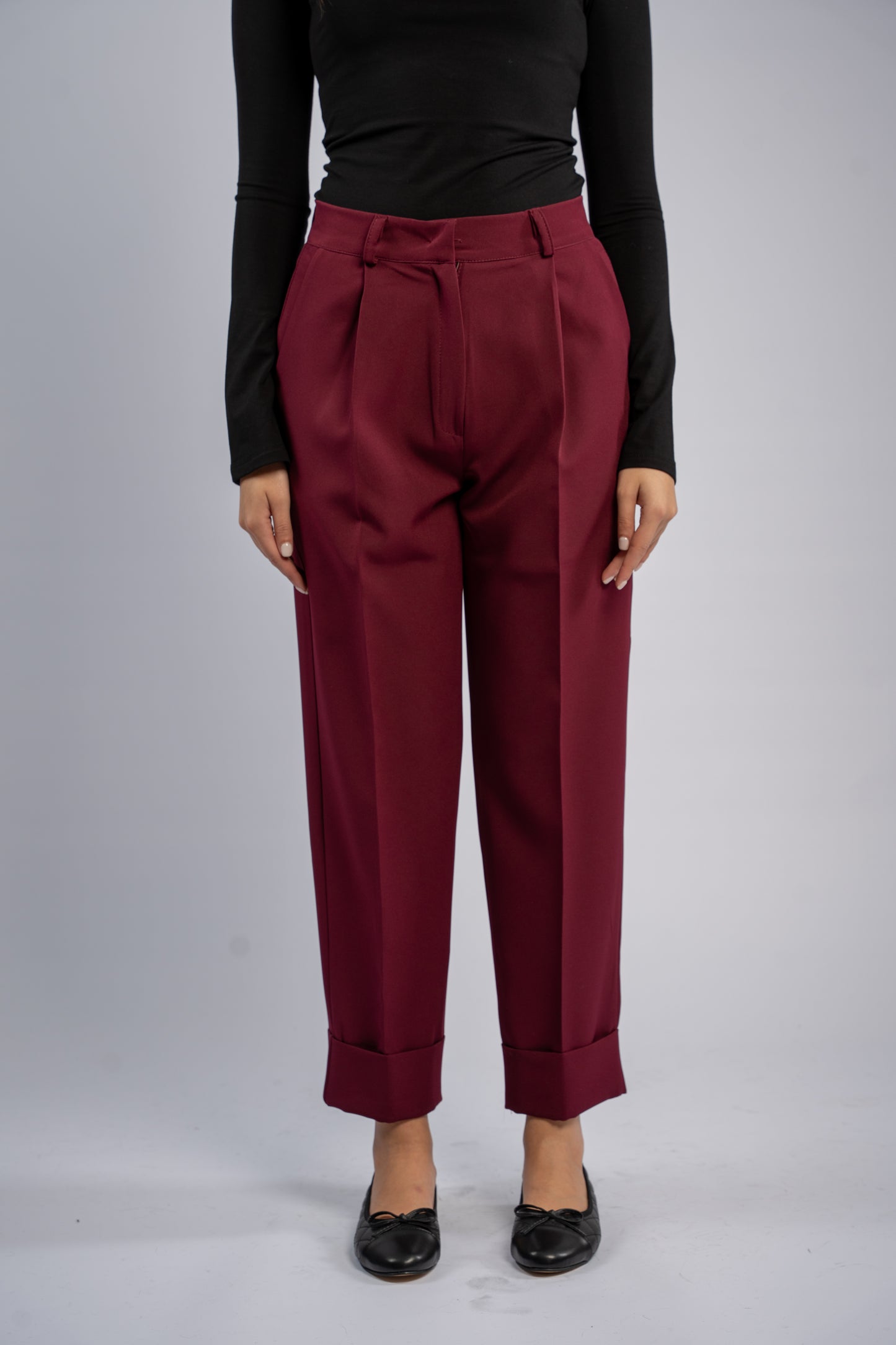 Straight leg trousers