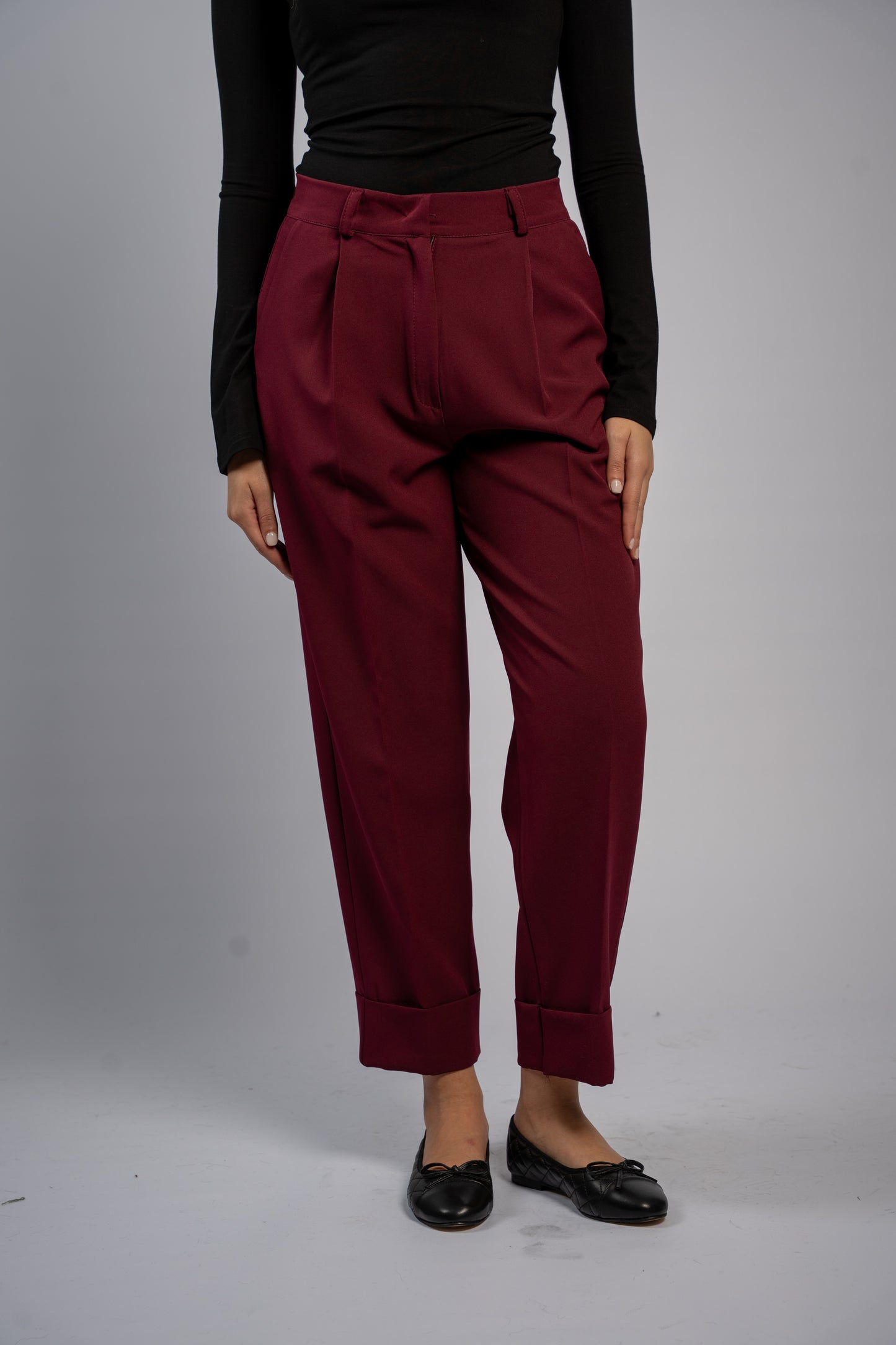 Straight leg trousers