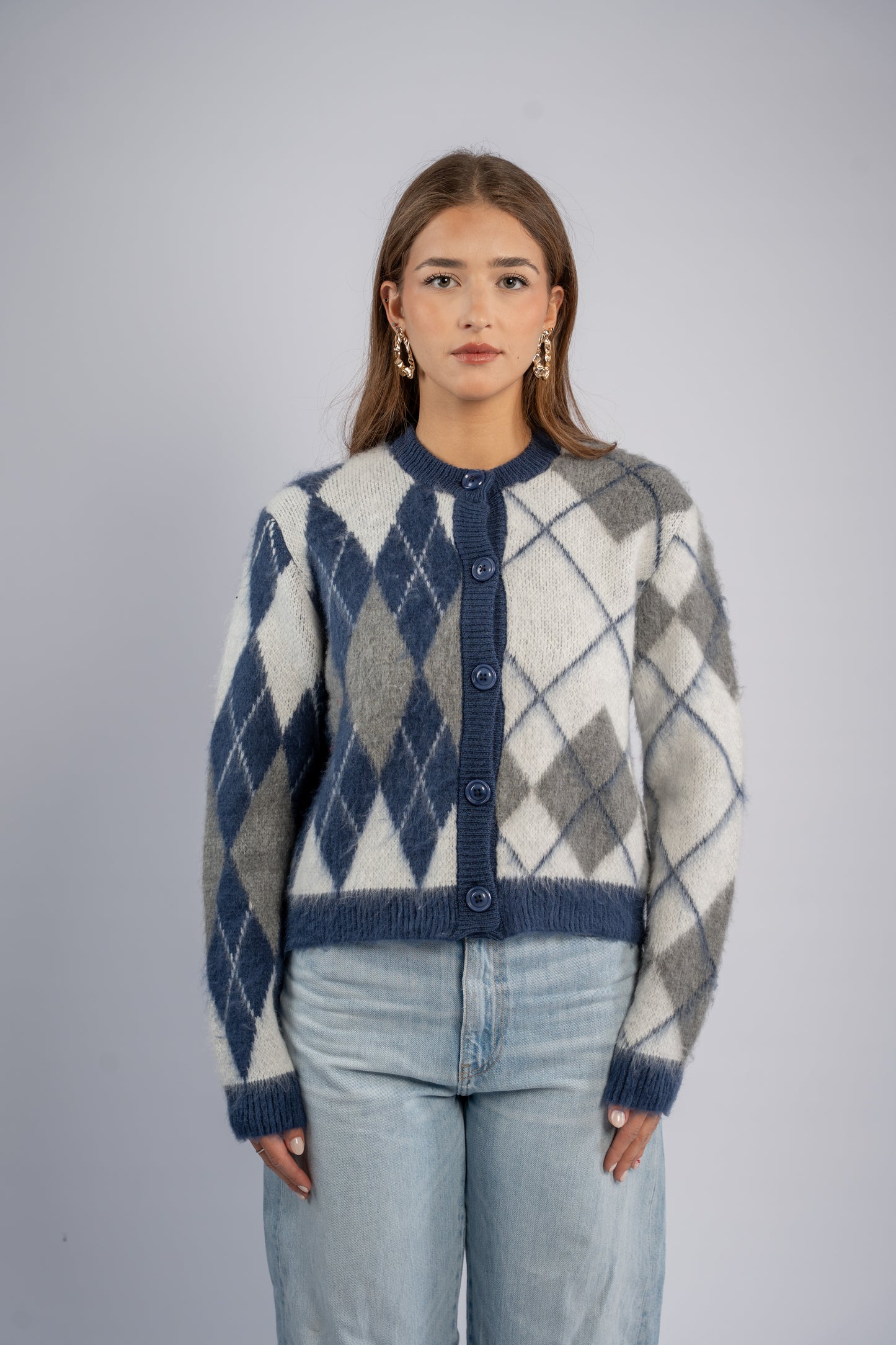 Argyle cardigan