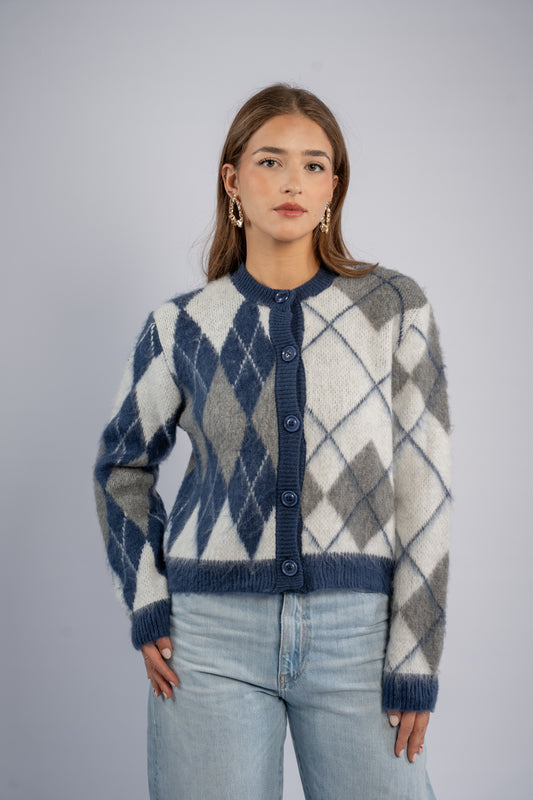 Argyle cardigan