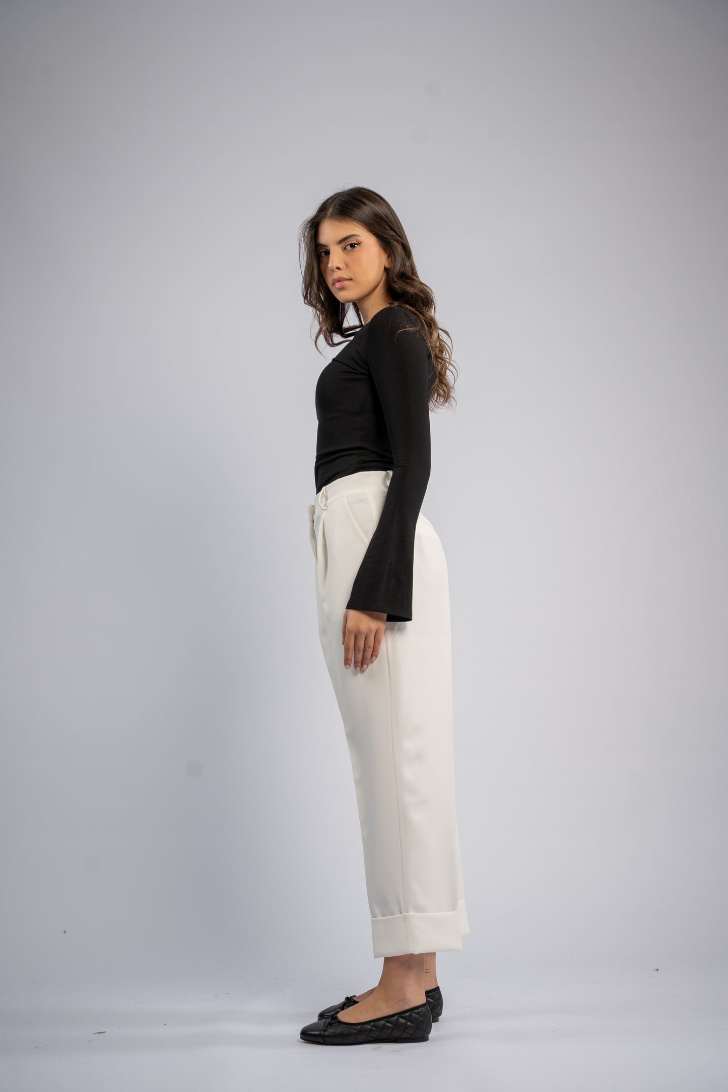 Straight leg trousers