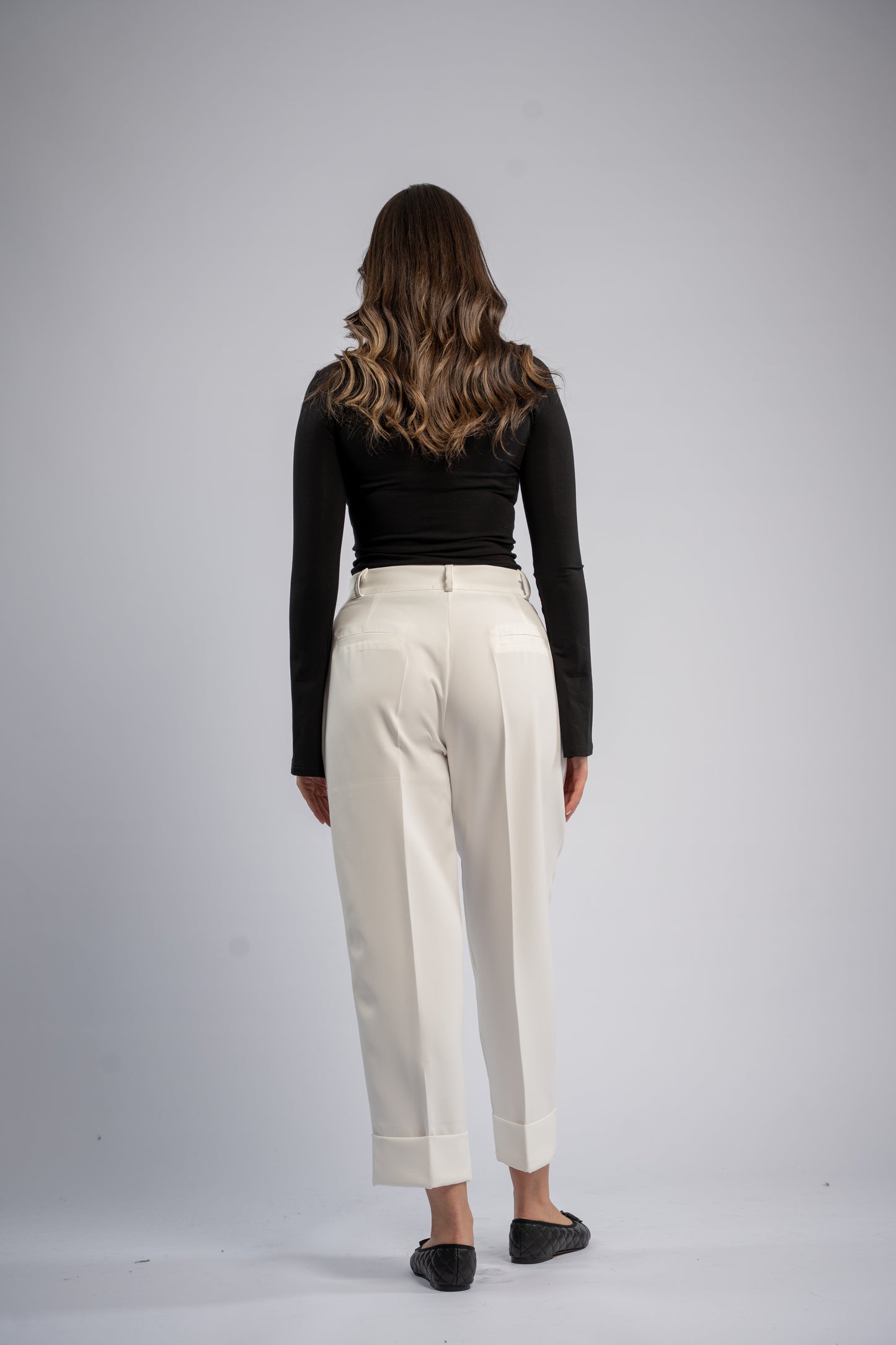 Straight leg trousers