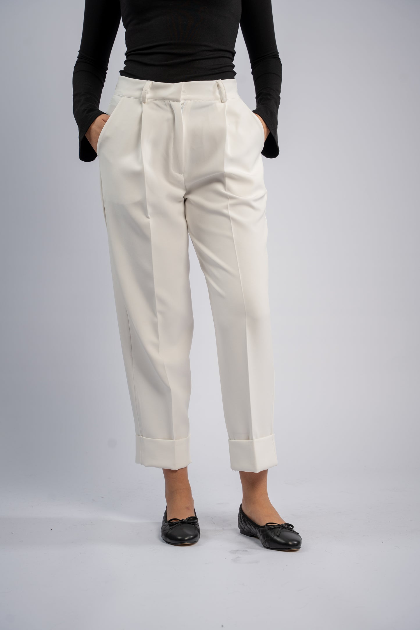 Straight leg trousers