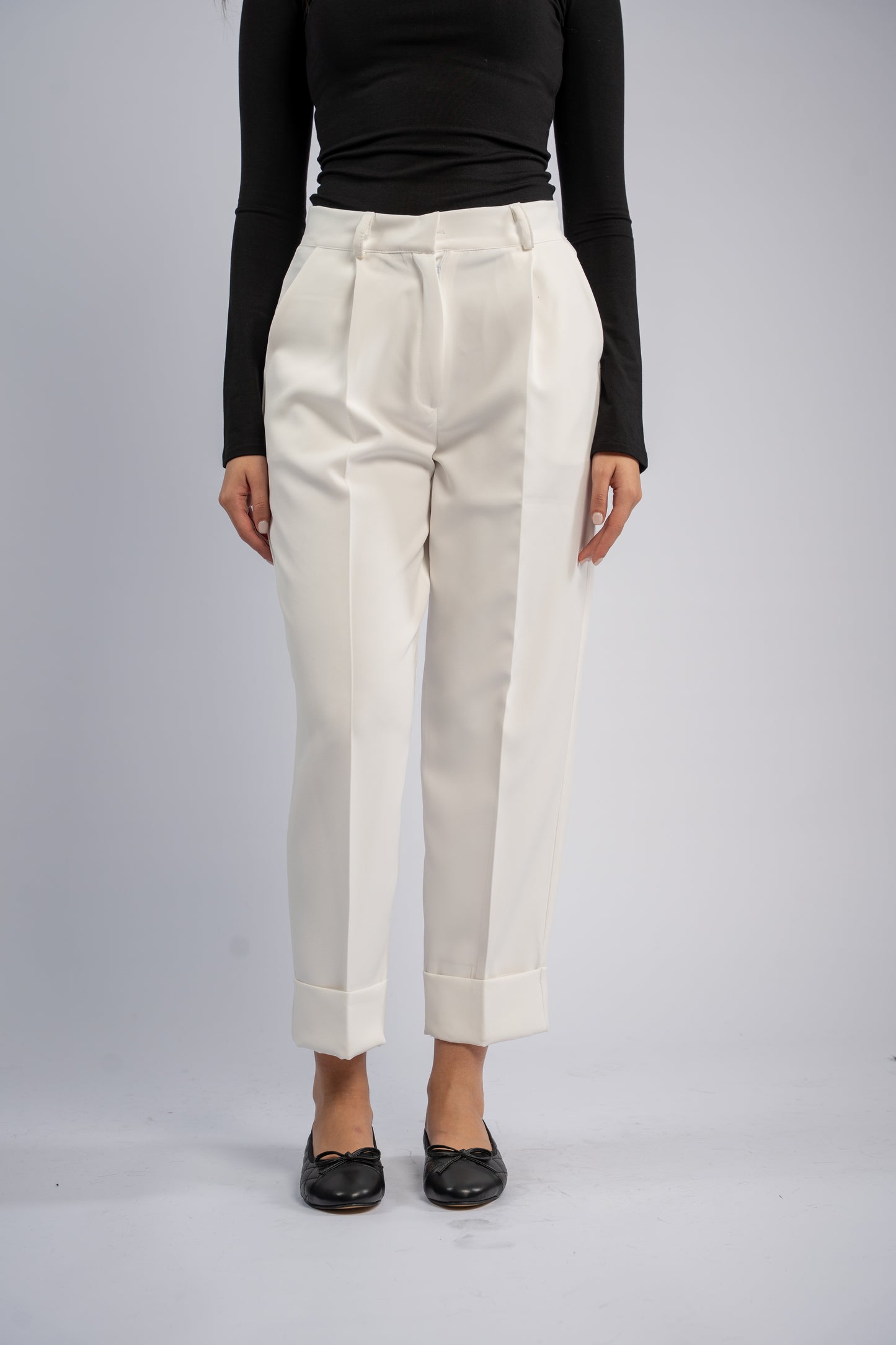 Straight leg trousers