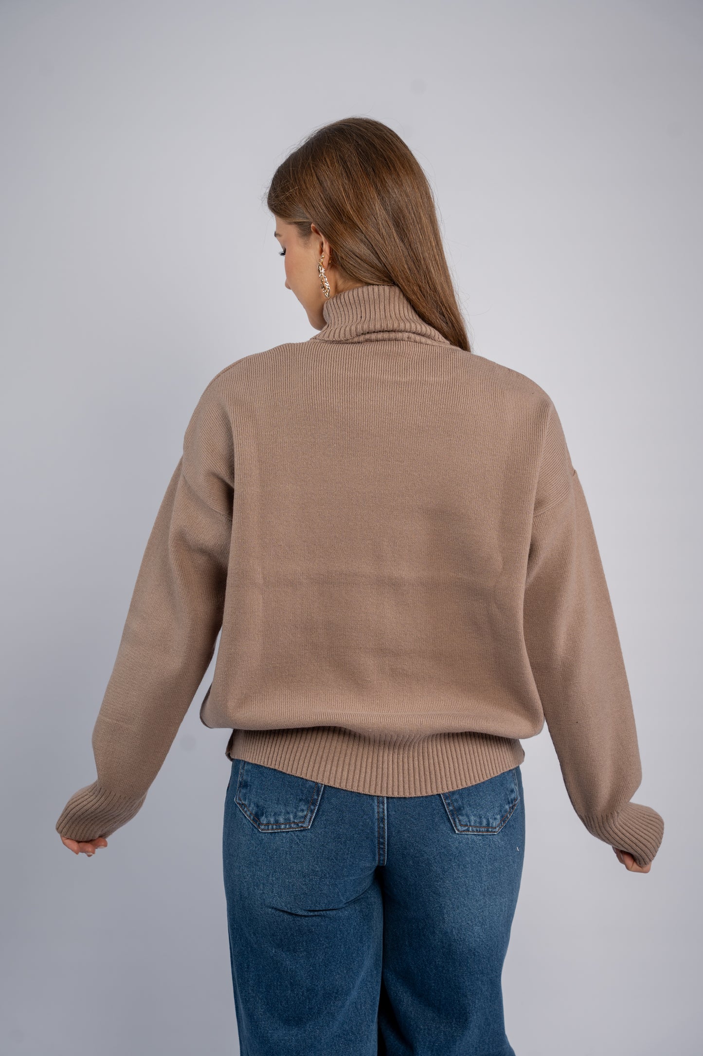 Turtle neck knit top