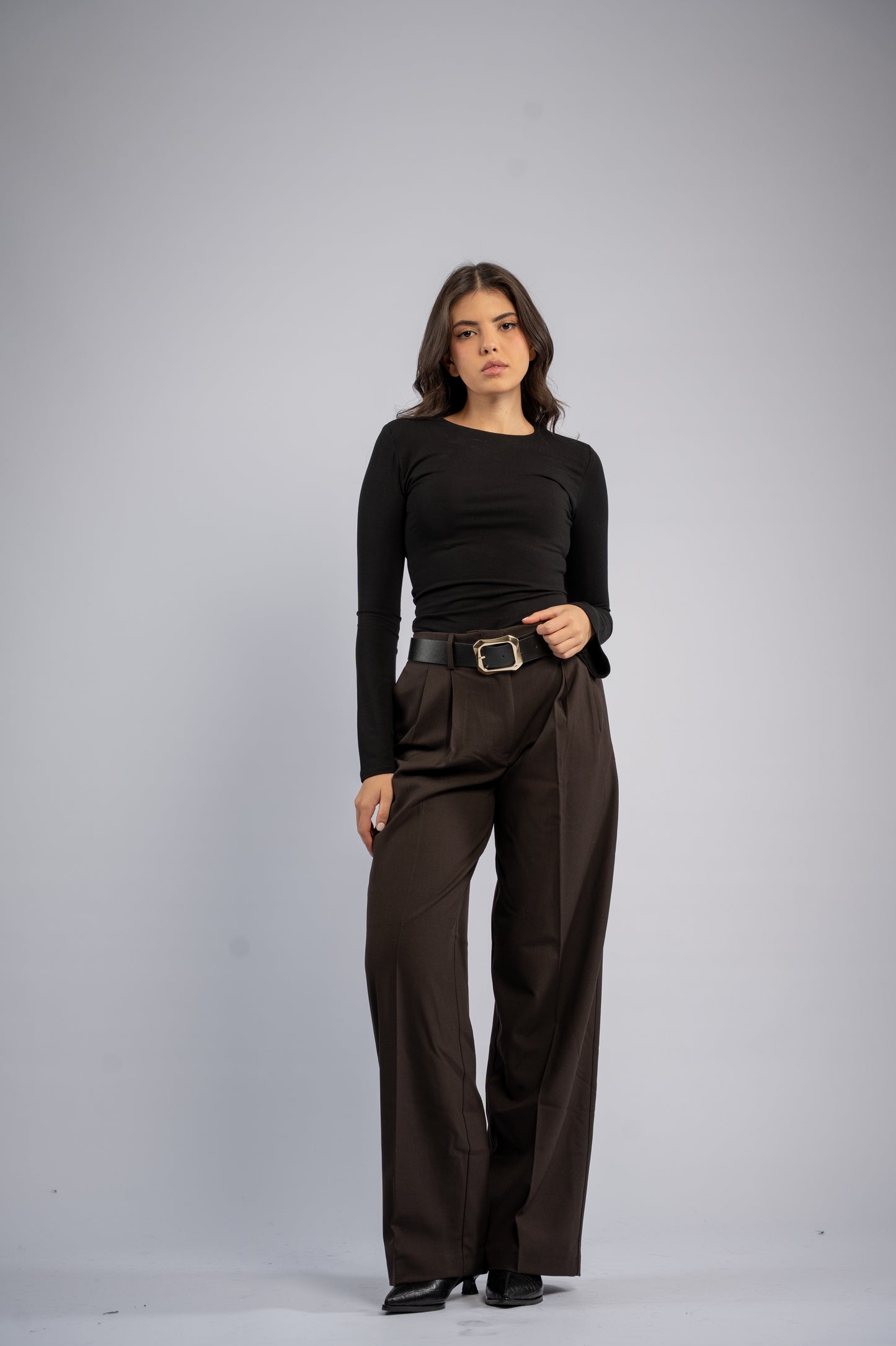 Formal trousers with belt