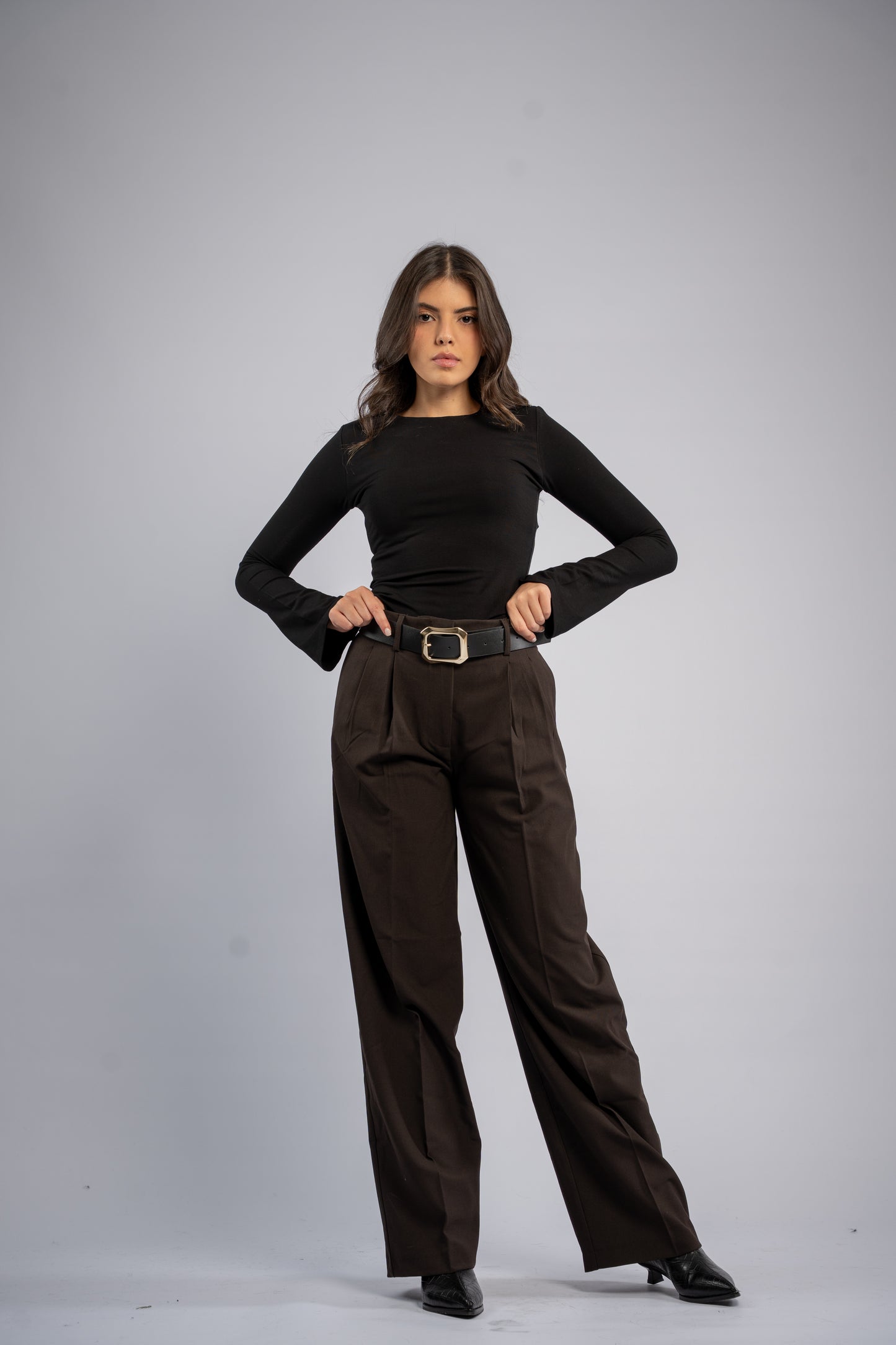 Formal trousers with belt