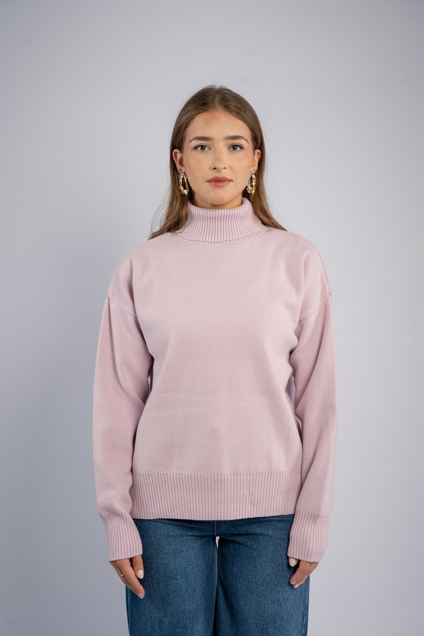 Turtle neck knit top