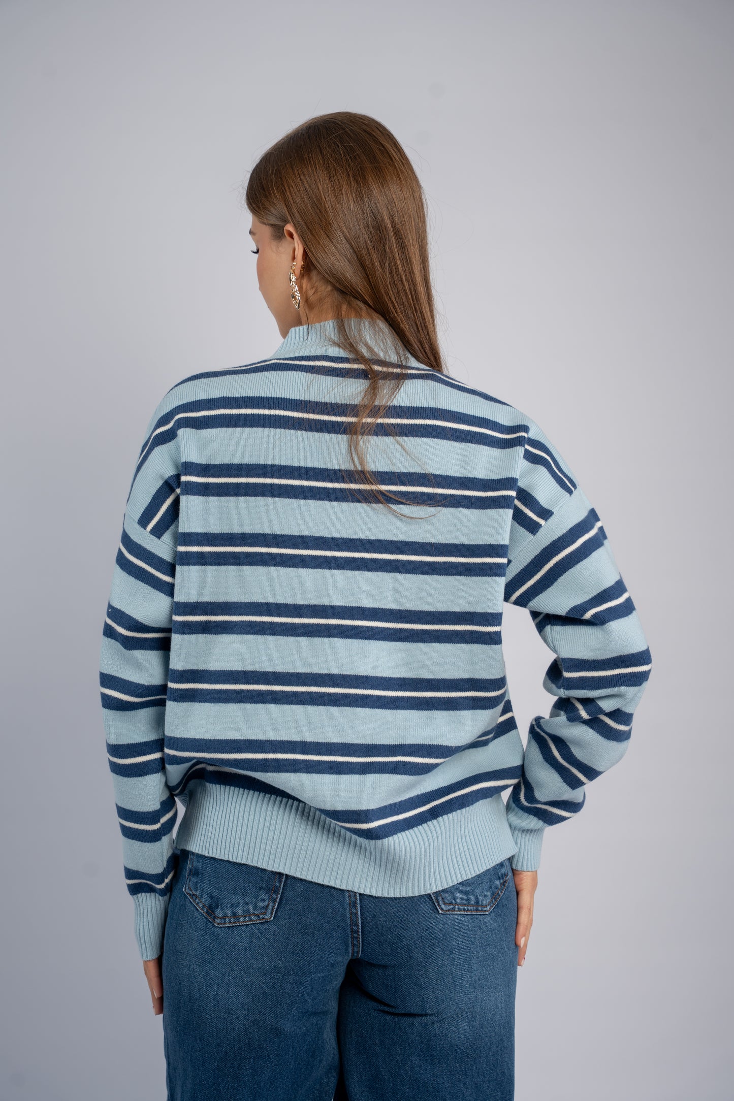 Striped knit top 001