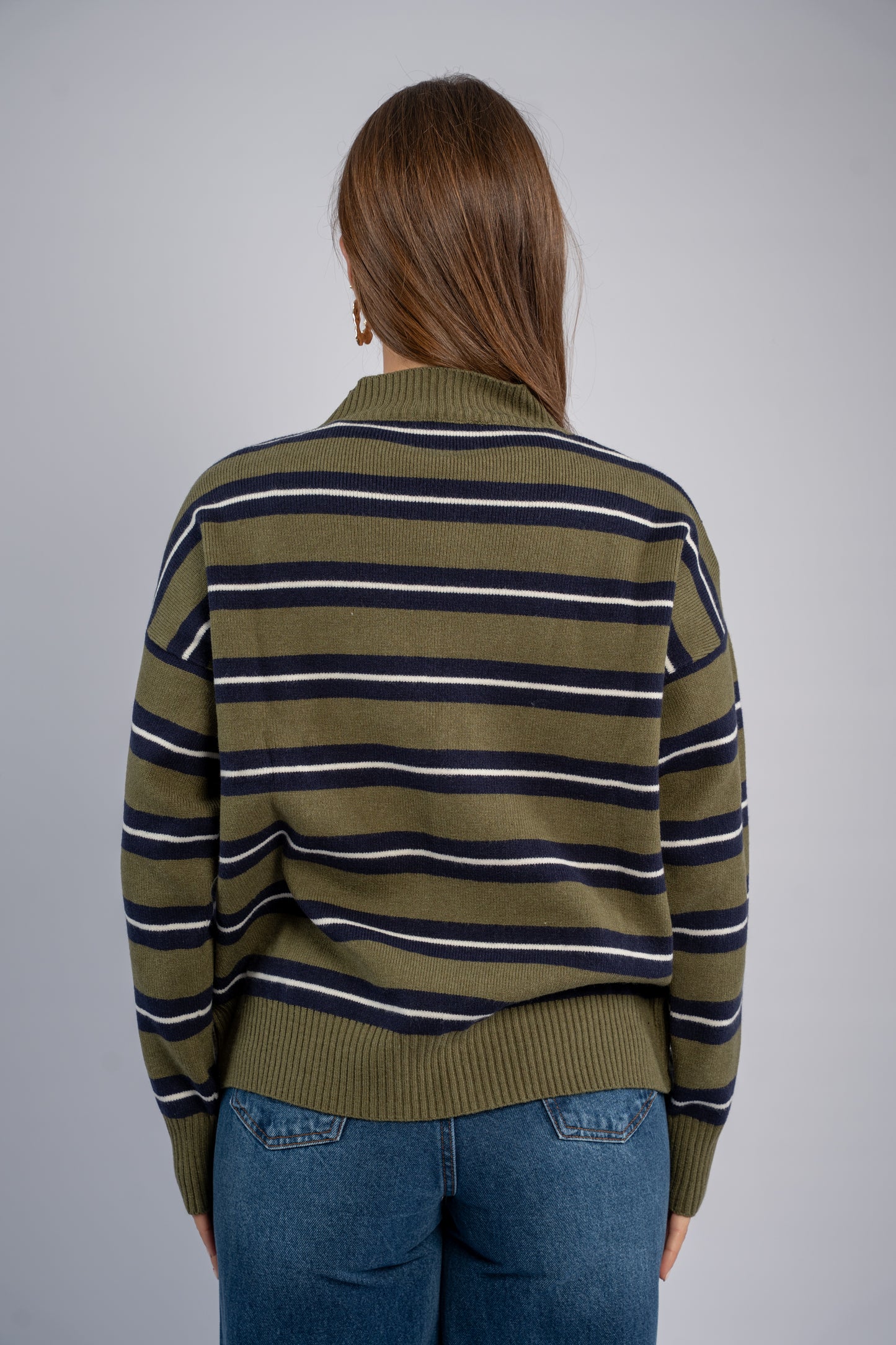 Striped knit top 001
