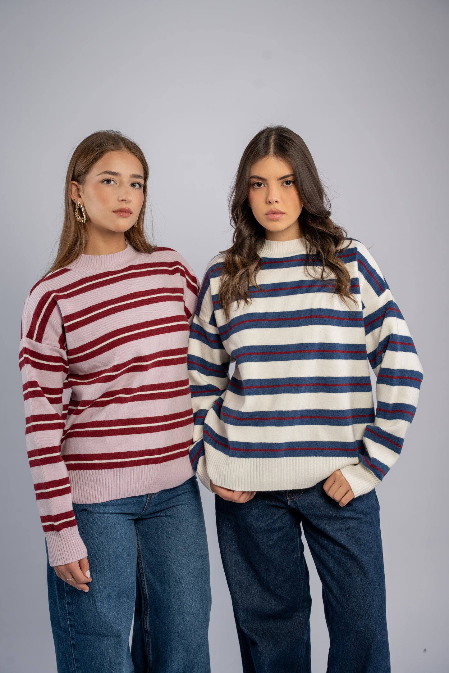 Striped knit top 001