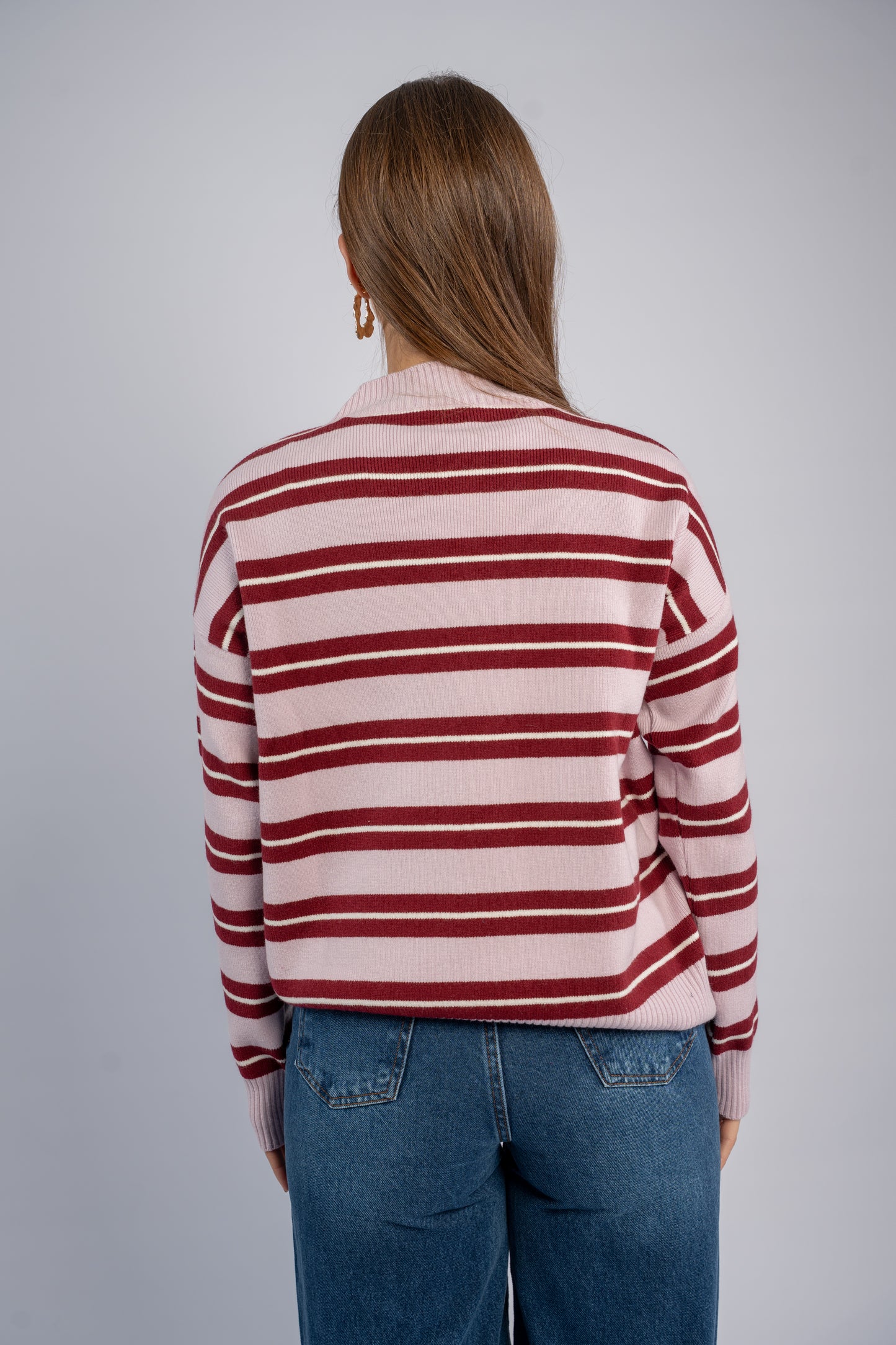 Striped knit top 001