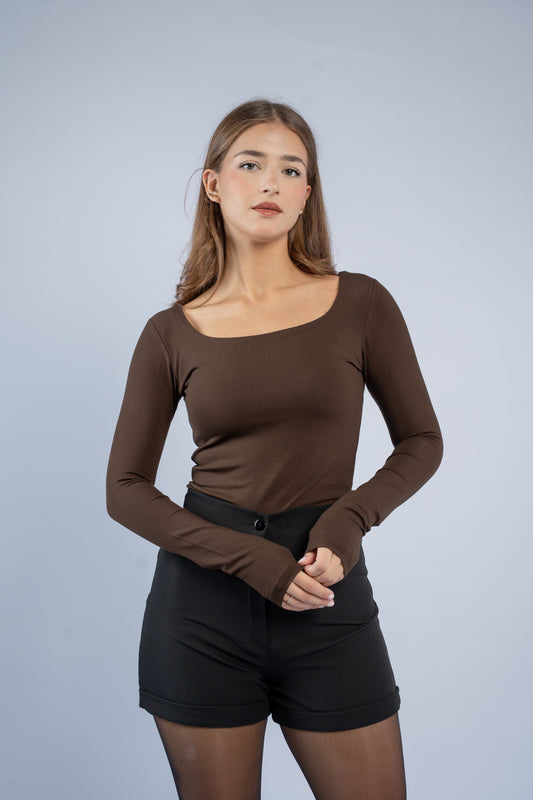 Square neck basic top