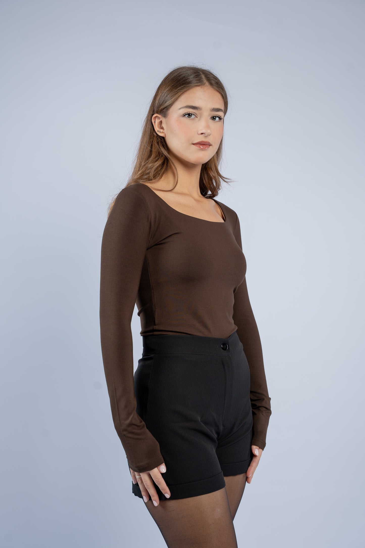 Square neck basic top