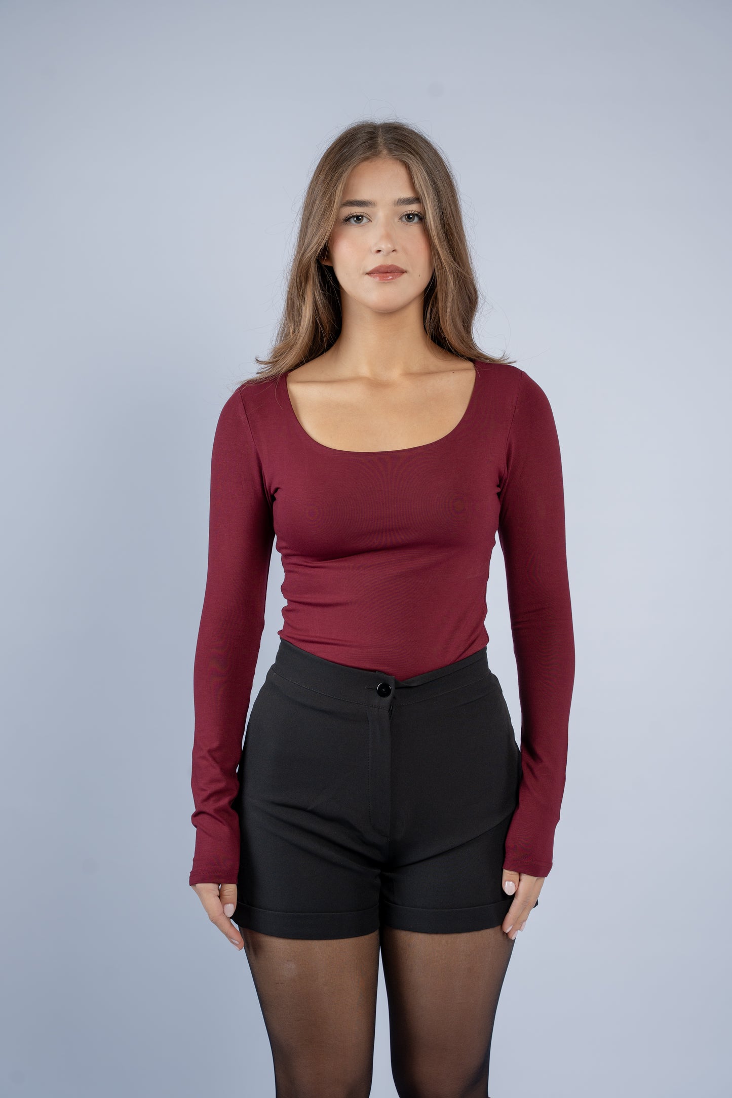 Square neck basic top
