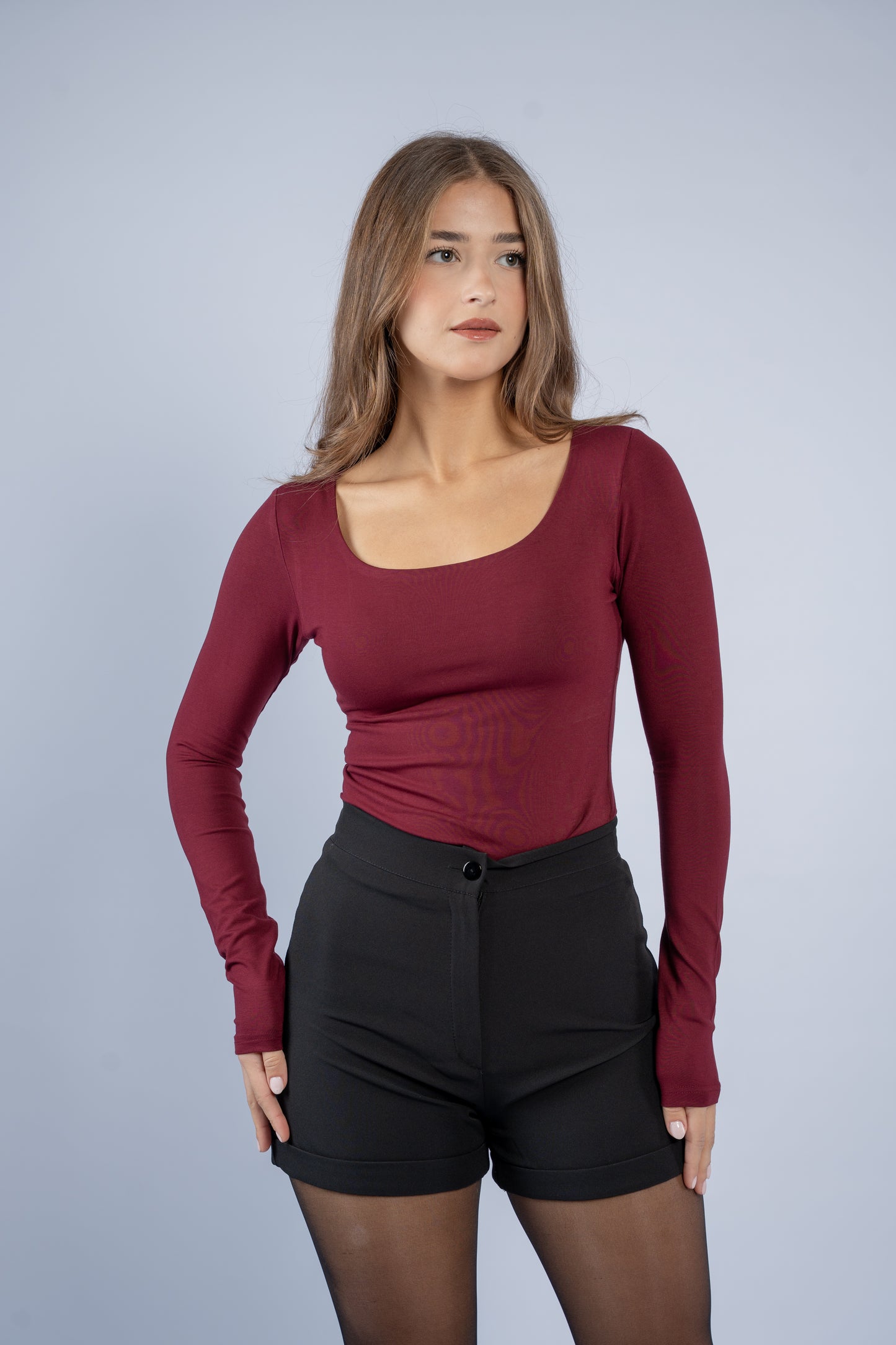 Square neck basic top