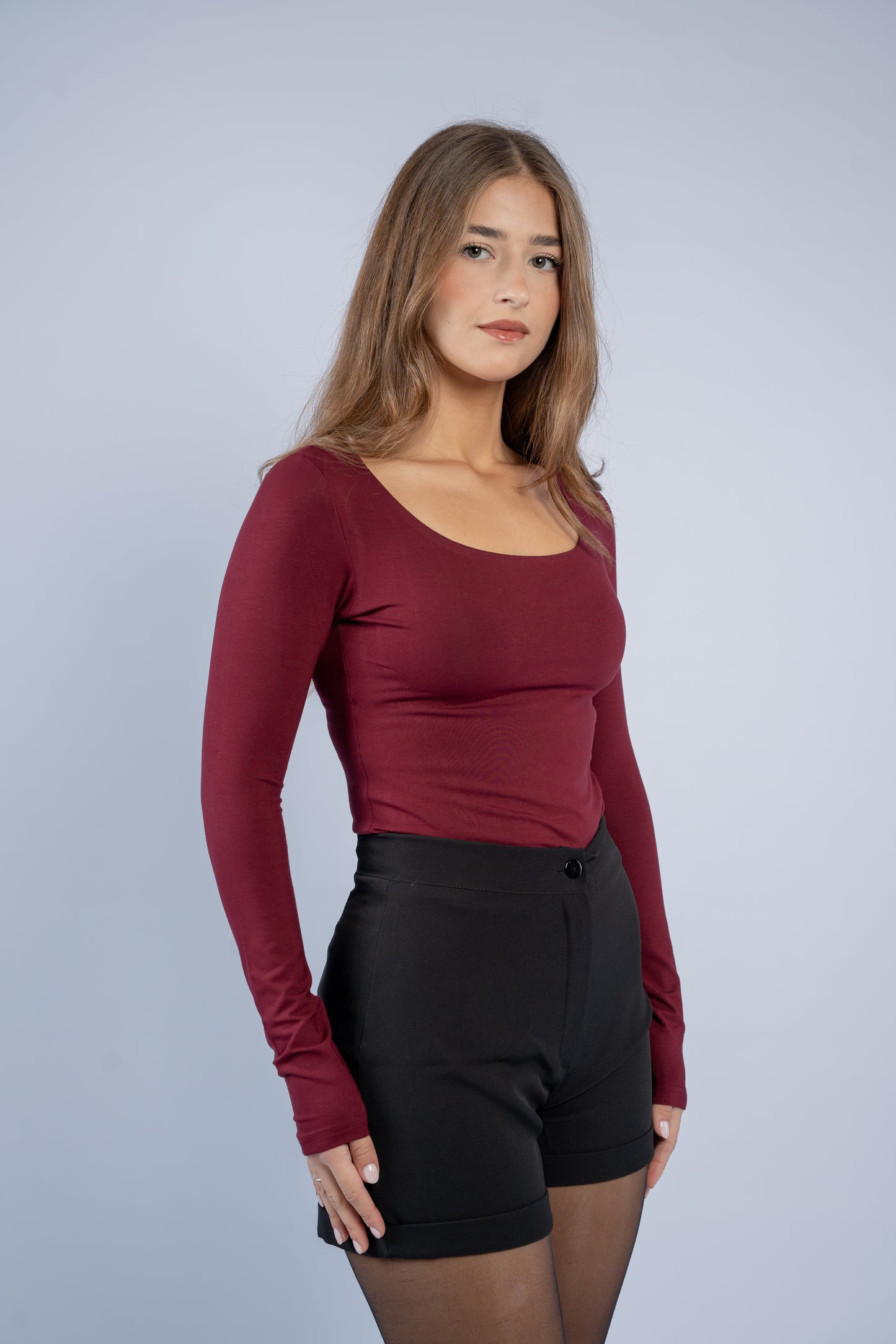 Square neck basic top