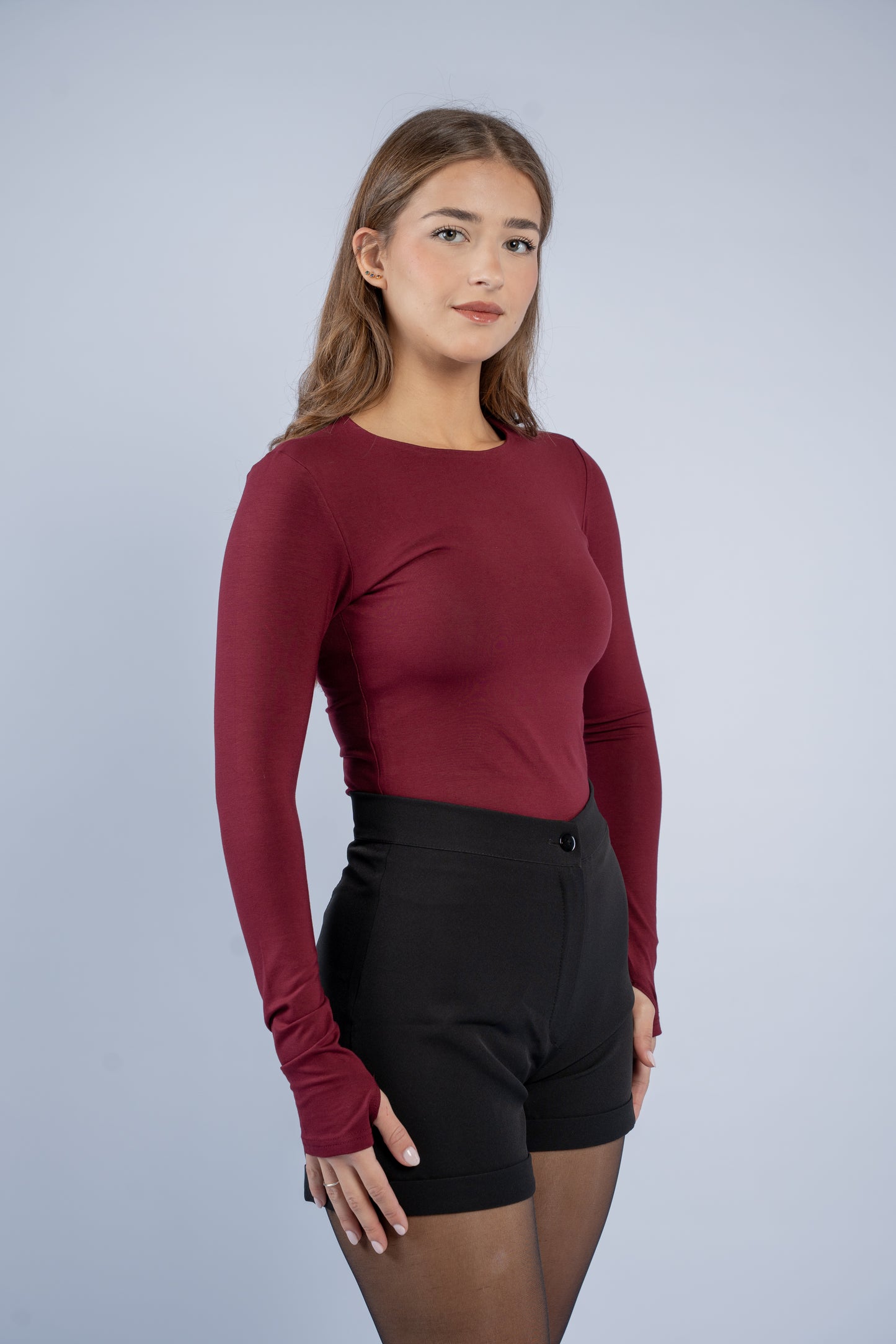 Round neck basic top