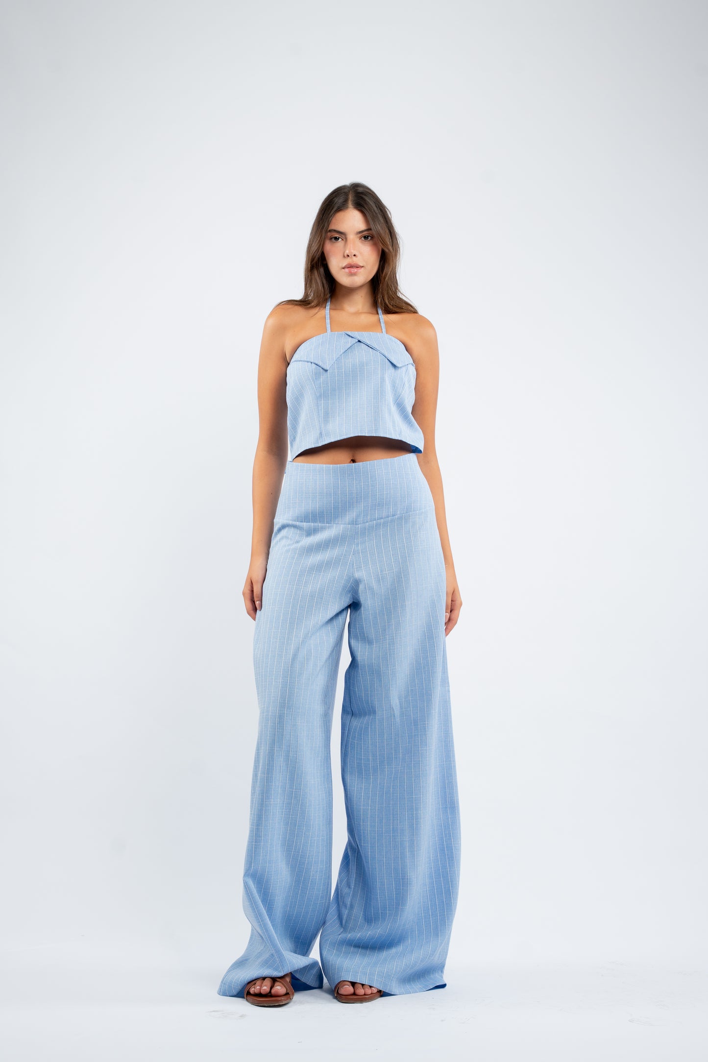 Striped halter set