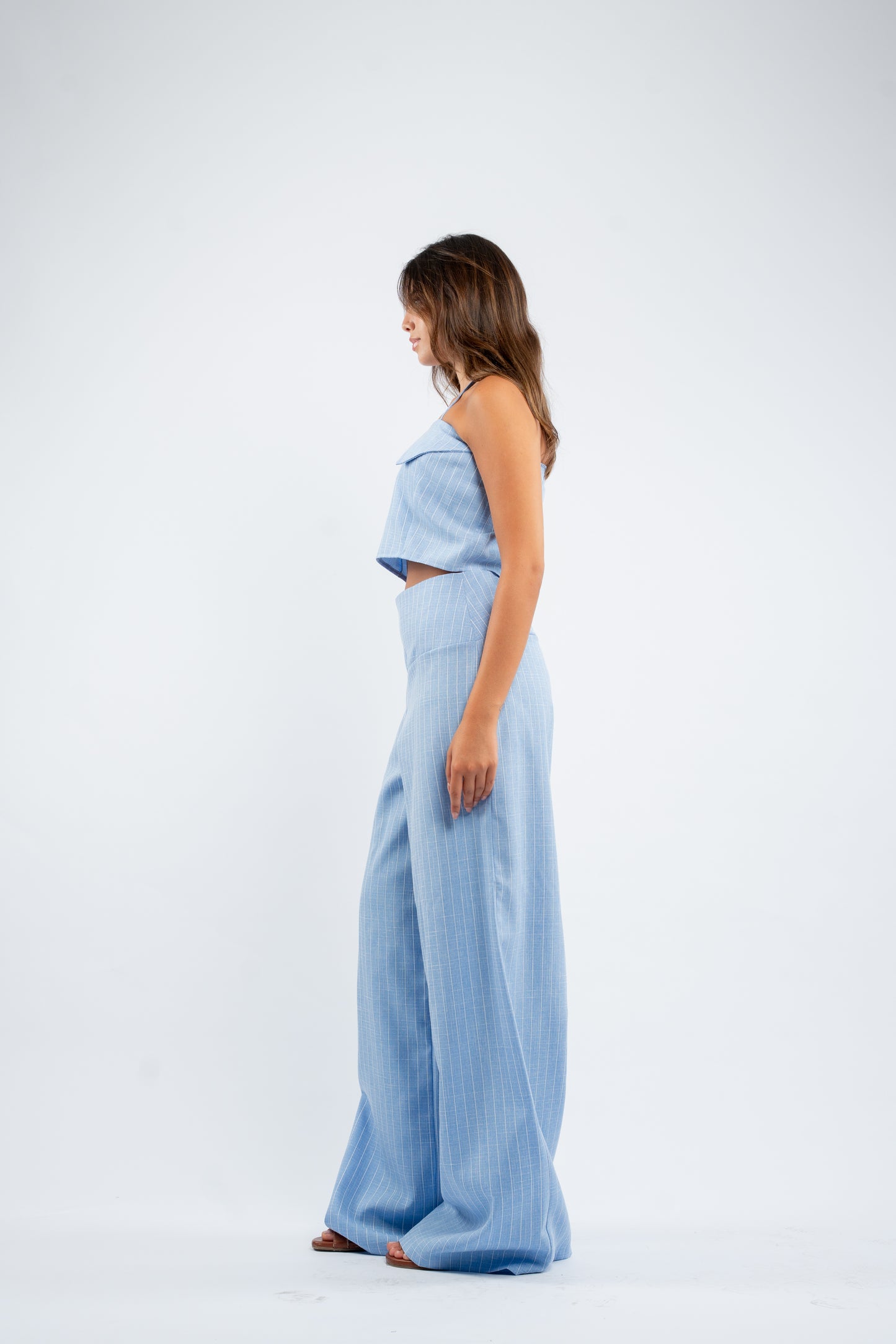 Striped halter set