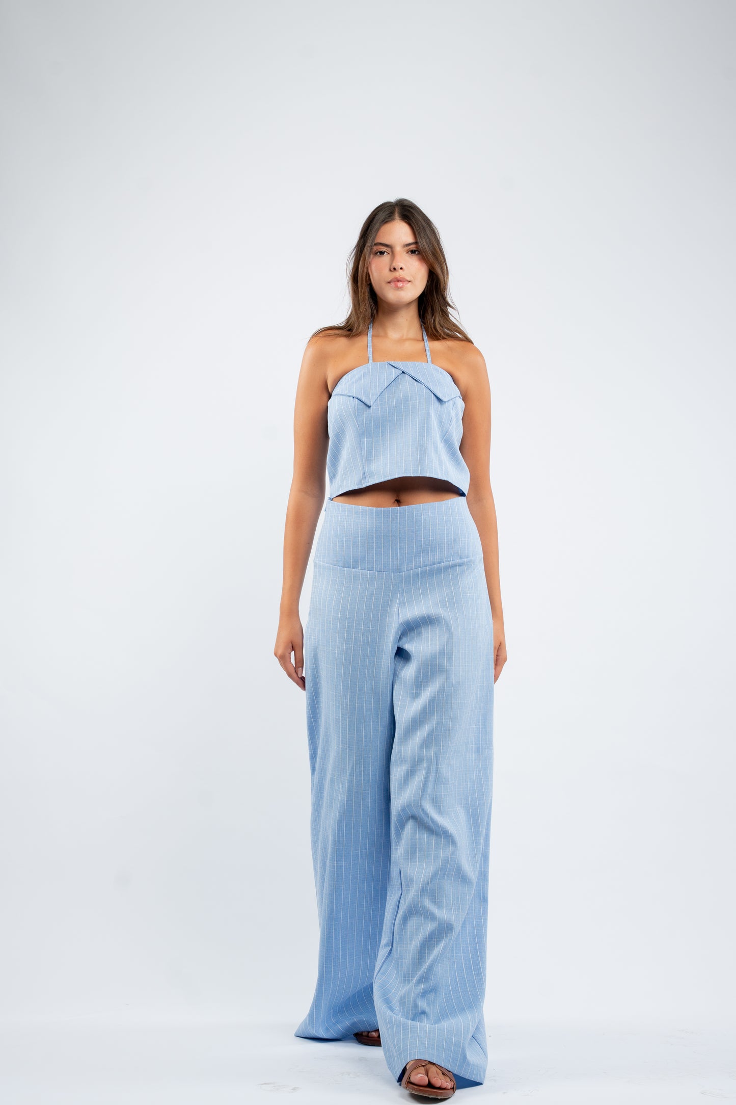 Striped halter set