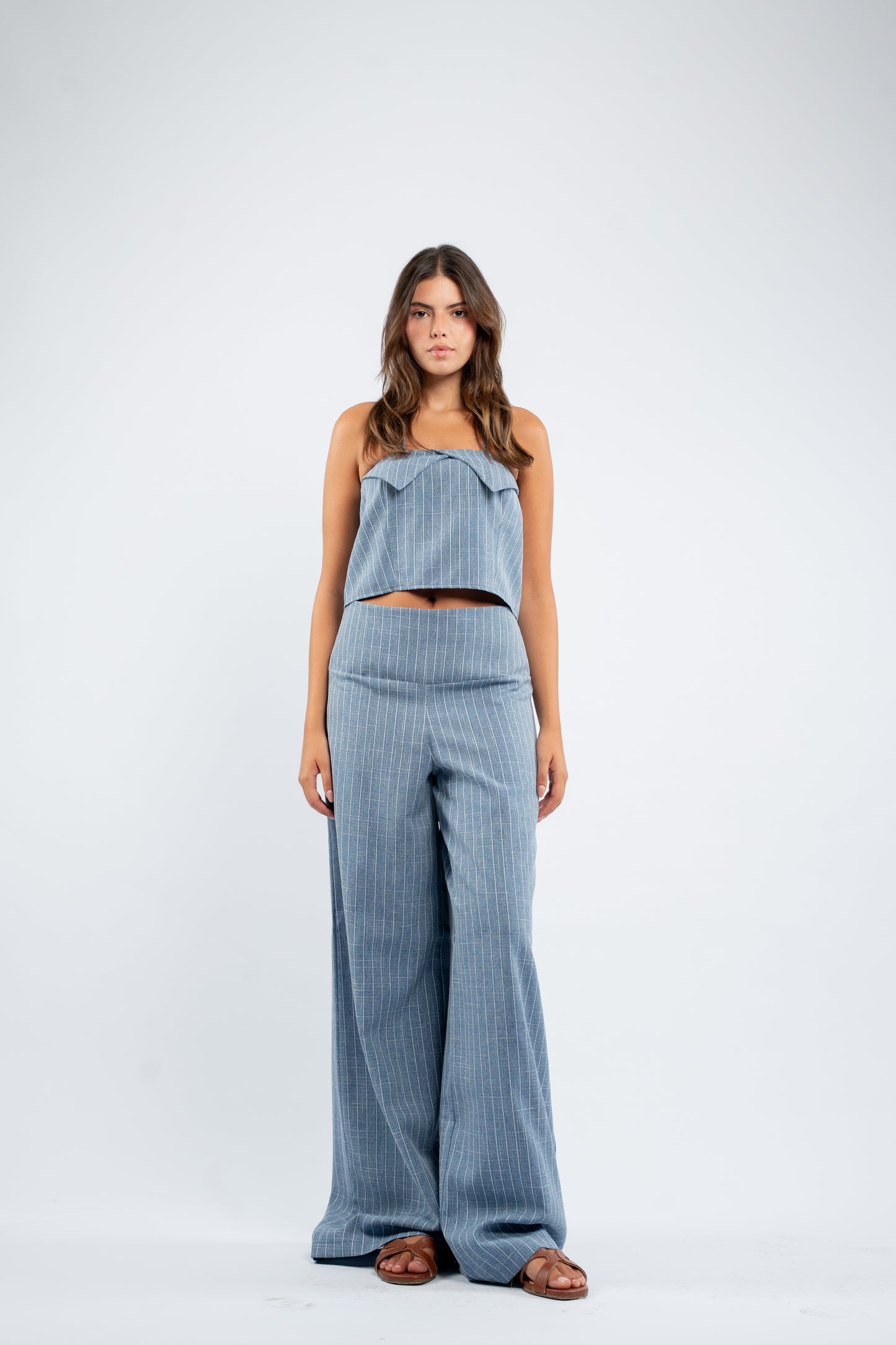 Striped halter set