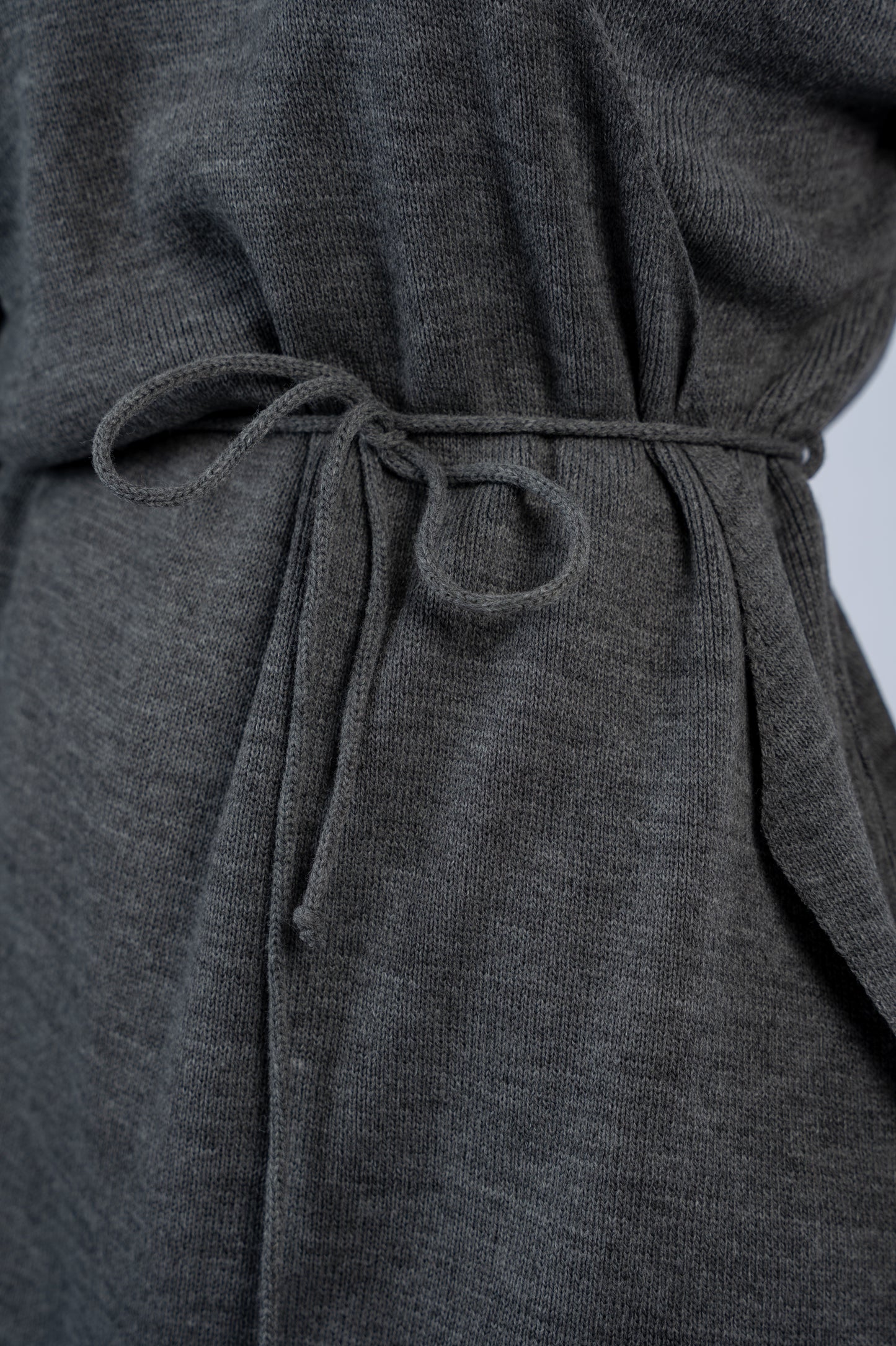 Tie-waist knit cardigan