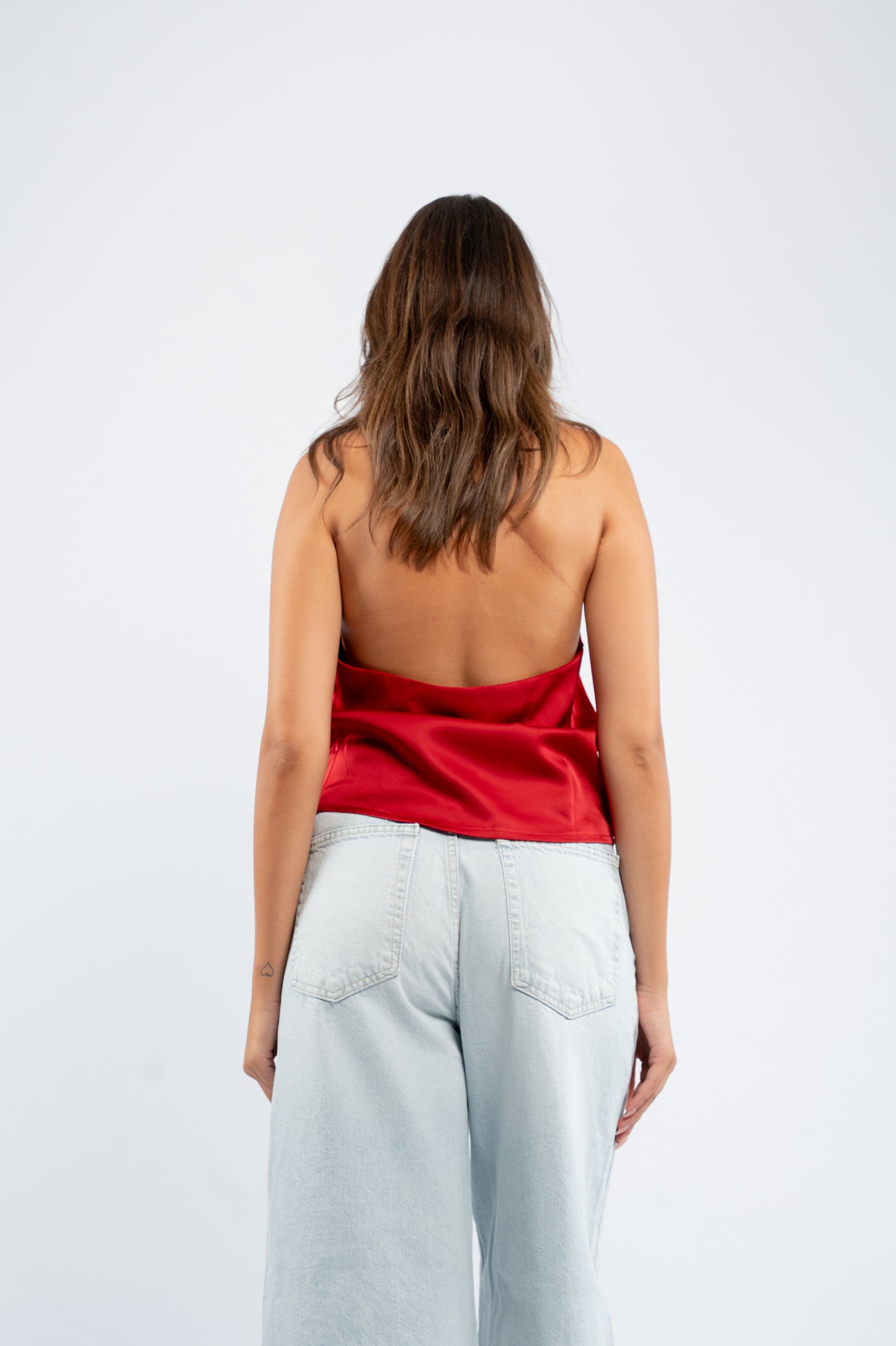 Halter silk top