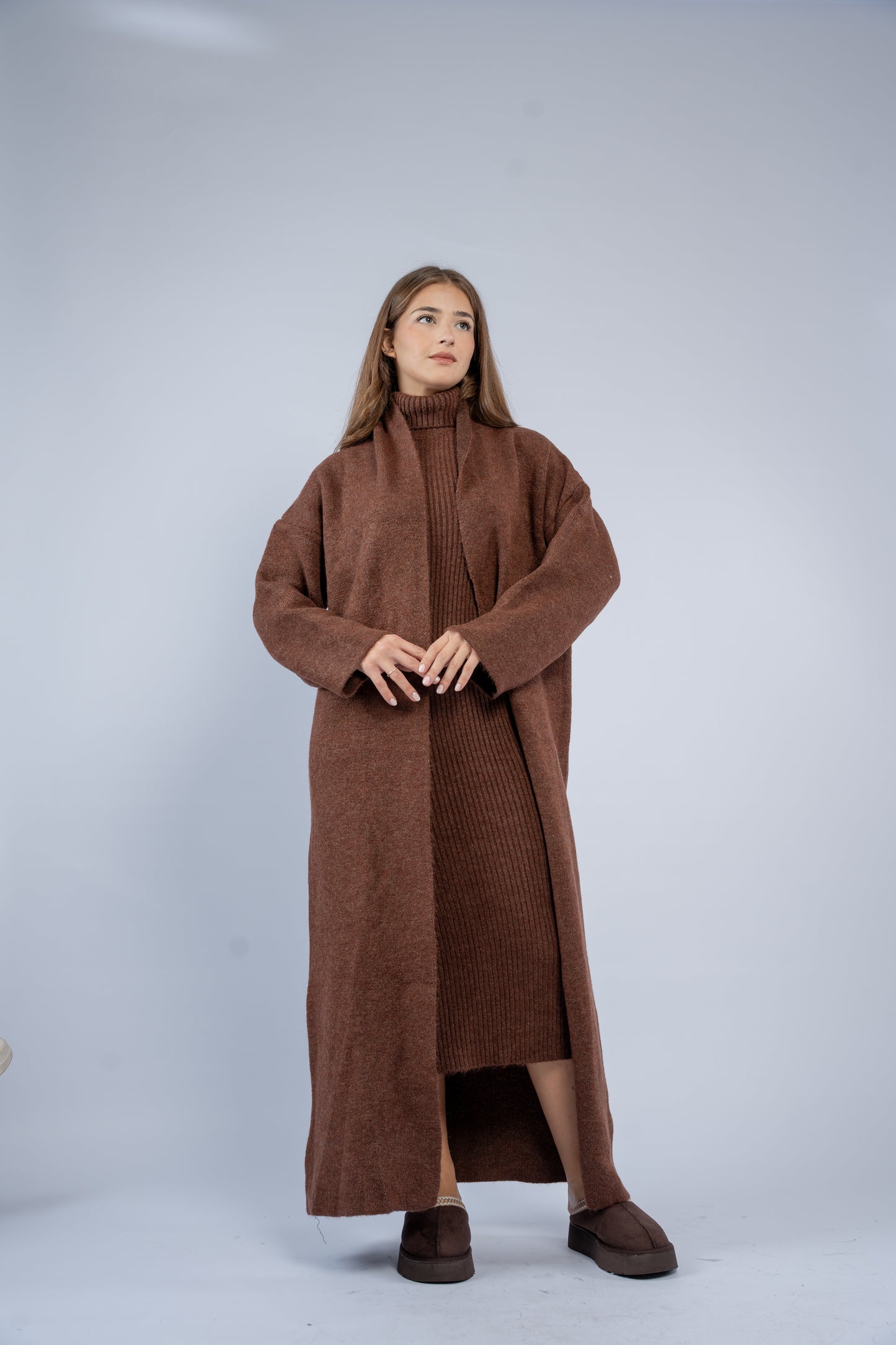 Long dress with cardigan