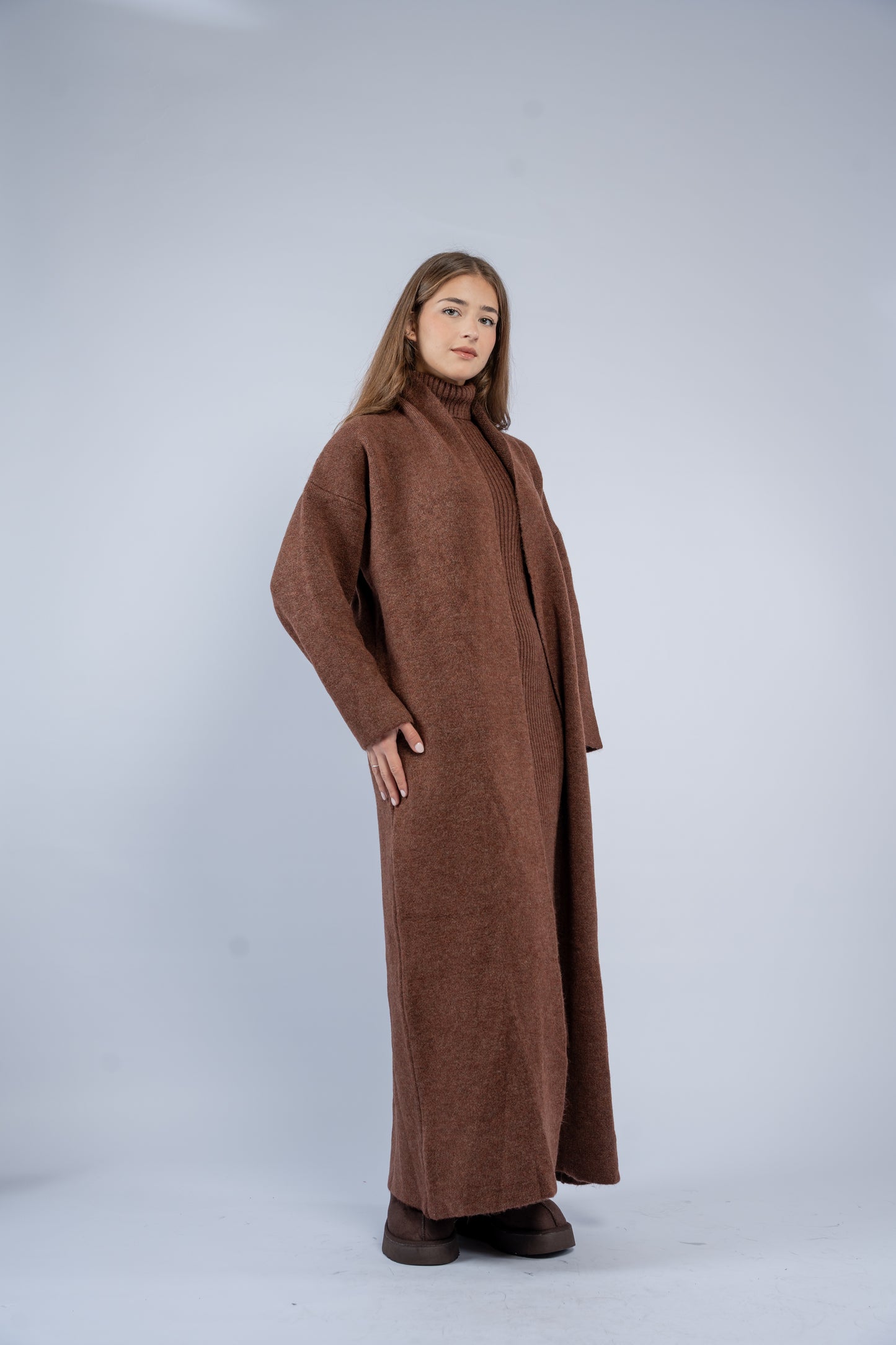 Long dress with cardigan