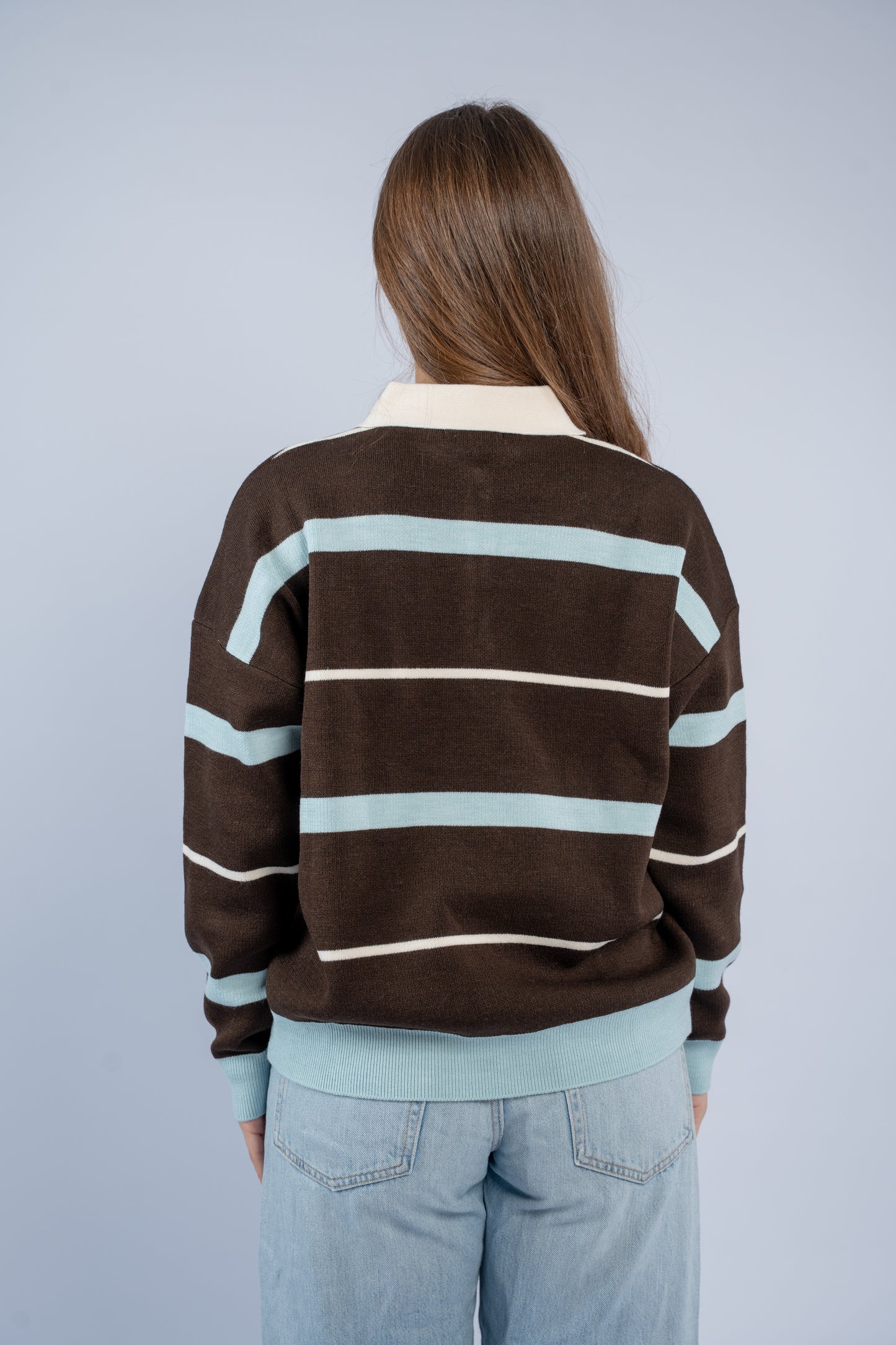 Buttoned knit polo