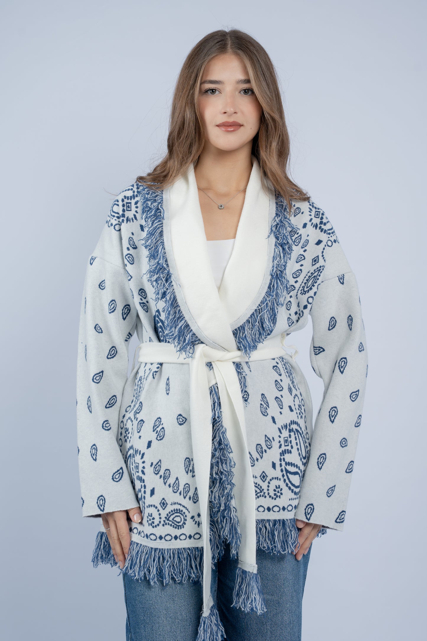 Western silhouette cardigan