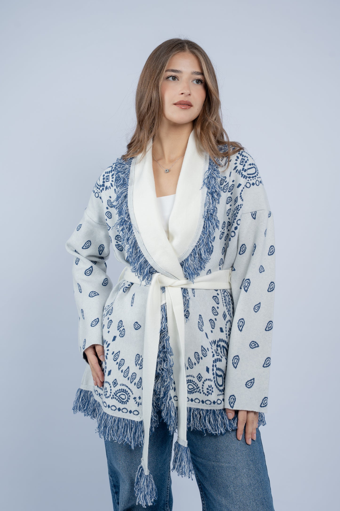 Western silhouette cardigan