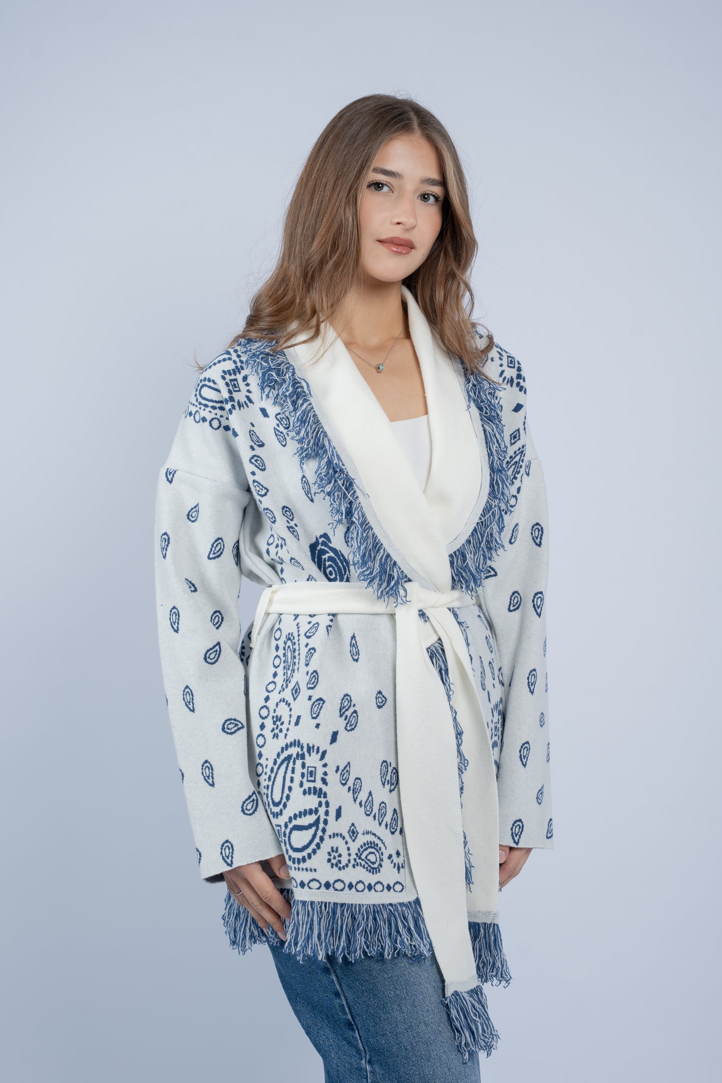 Western silhouette cardigan